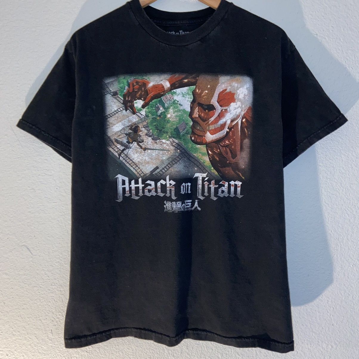 Japanese Brand Attack On Titan Black Tshirt Hoodie, Sweatshirt | PodTeesHub.com