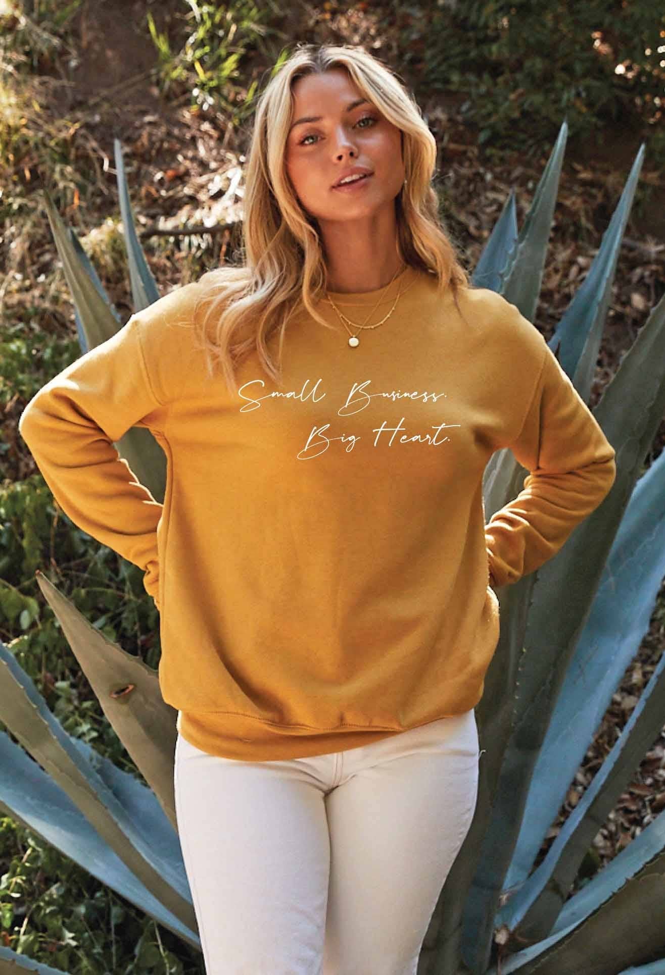 Small Business Big Heart Graphic Sweatshirt T-Shirts, Hoodie | PodTeesHub.com