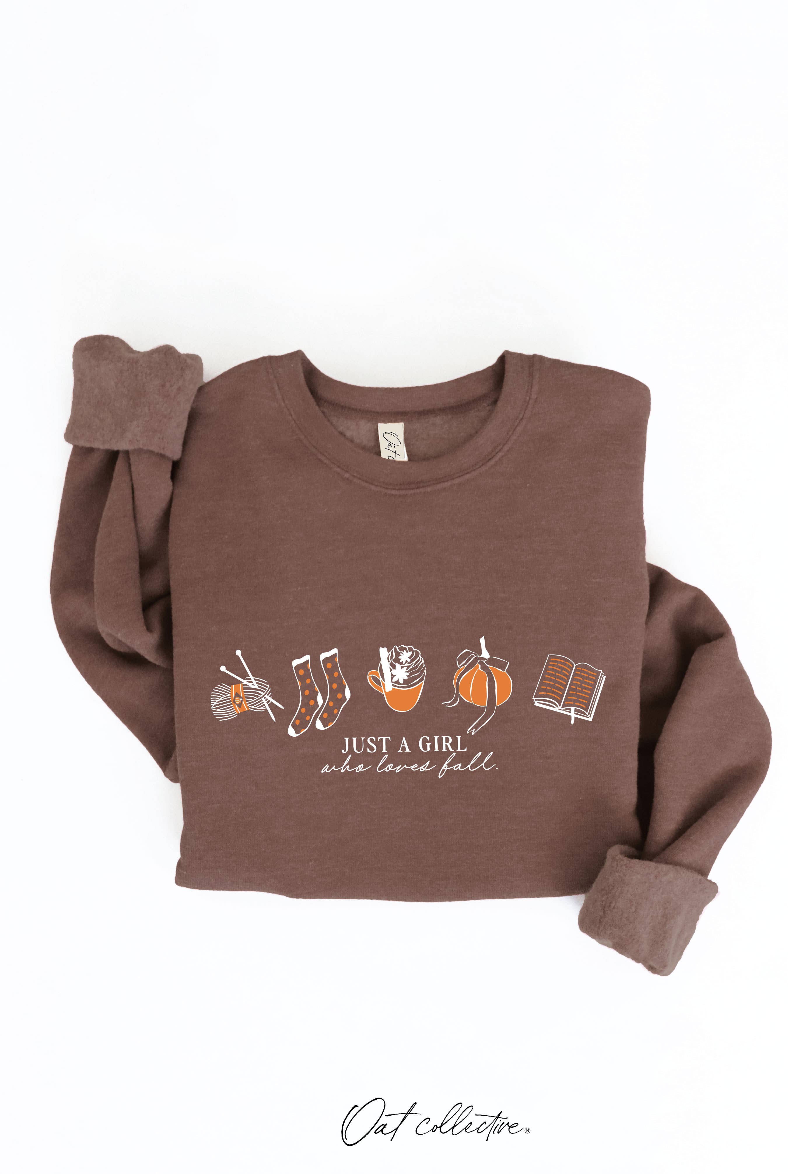 Just A Girl Who Loves Fall Graphic Sweatshirt T-Shirts, Hoodie | PodTeesHub.com