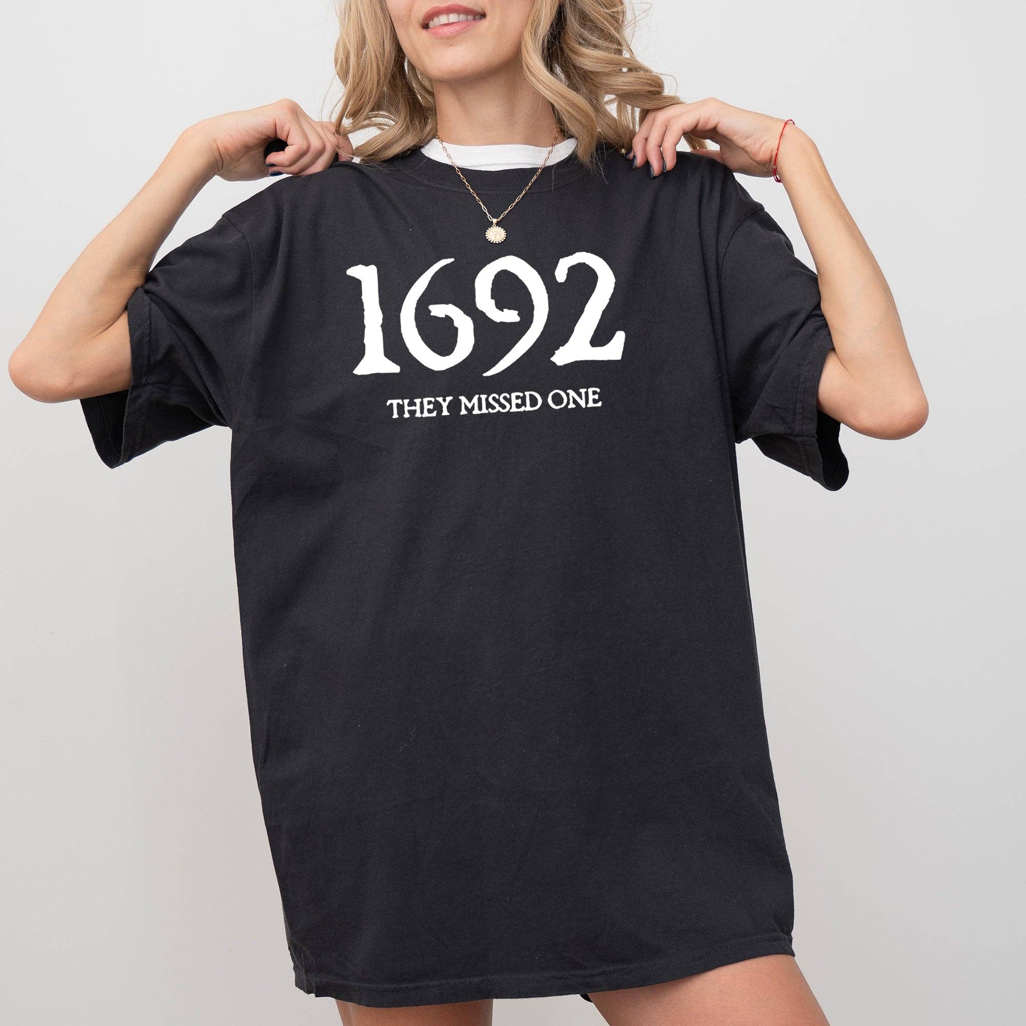 1692, They Missed One, Skeleton, Ghost, Halloween T-Shirt Hoodie, Sweatshirt | PodTeesHub.com