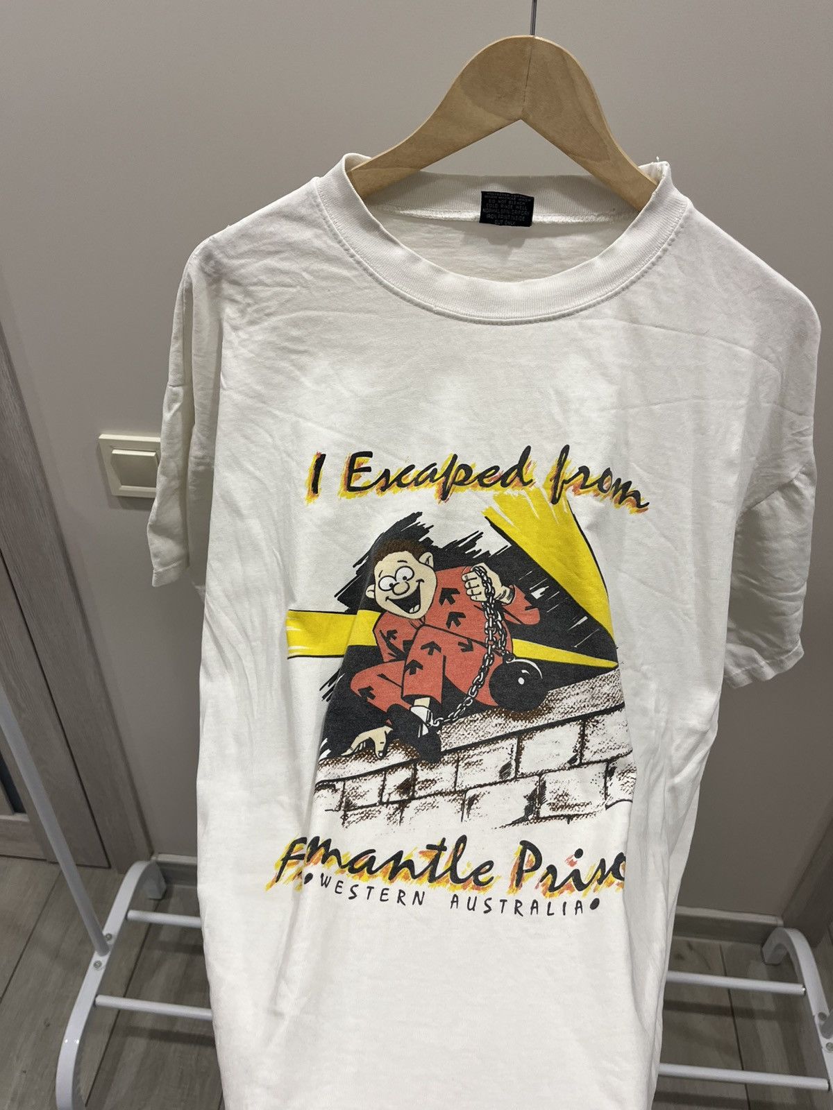 Man Made In Australia Gooses T Shirt 90s Vintage L Size Black Made In Australia Hoodie, Sweatshirt | PodTeesHub.com