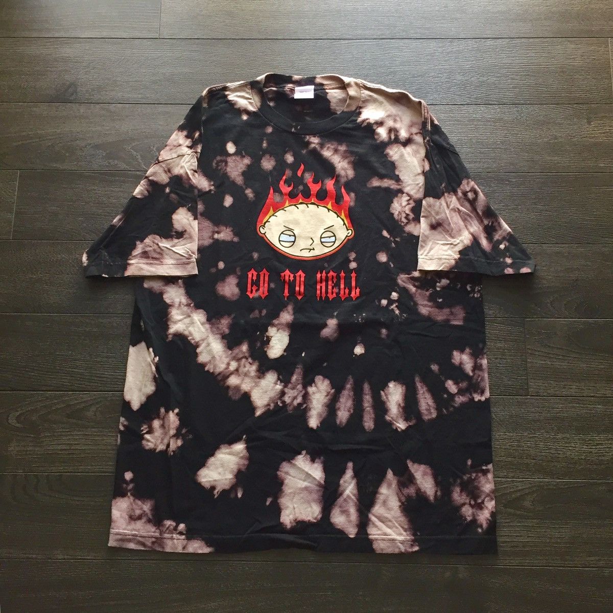 Vintage Y2k Stewie Family Guy Bleach Dyed T Shirt Hoodie, Sweatshirt | PodTeesHub.com