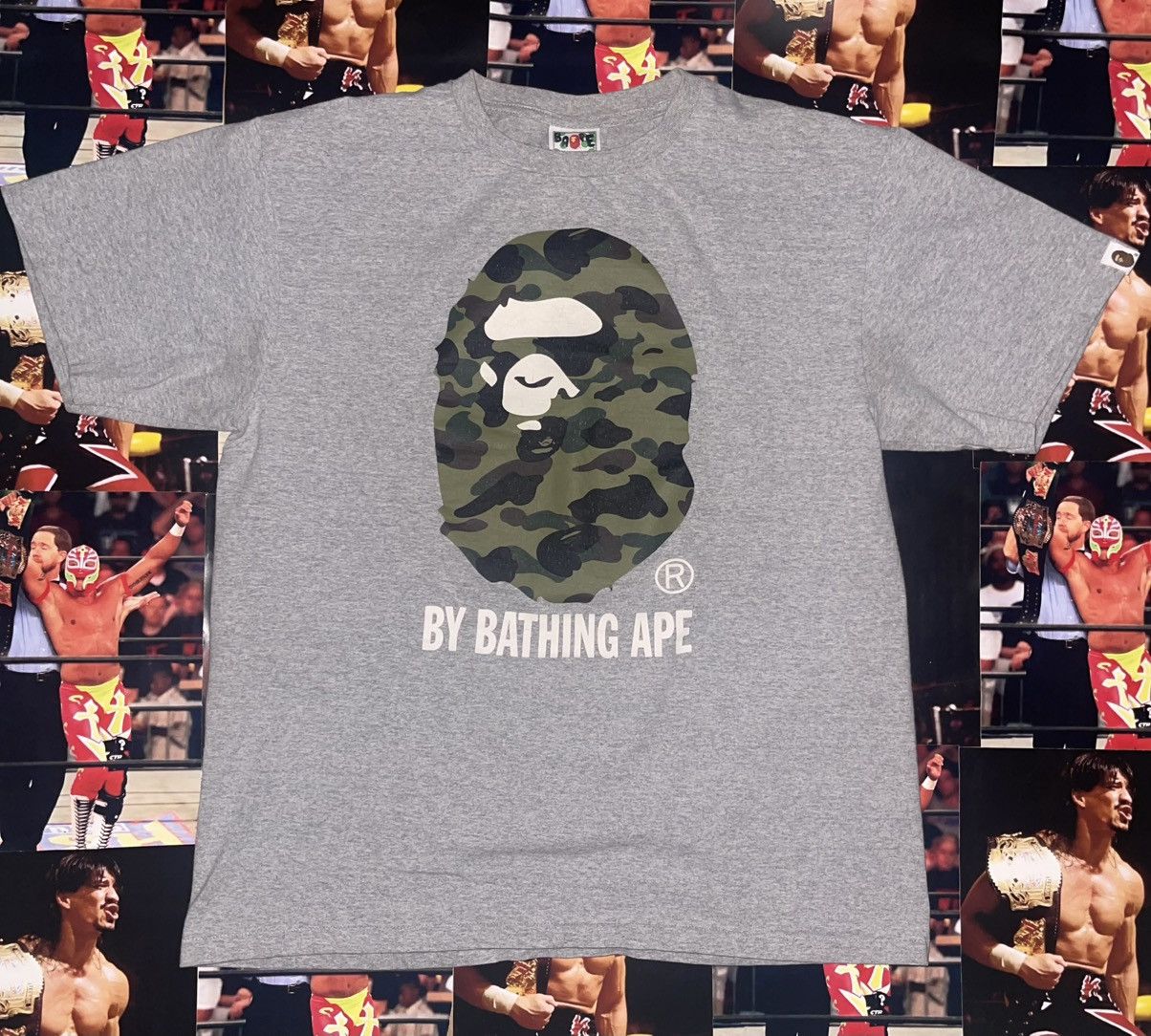 Bape 1st Camo Big Head Ape Tee L Hoodie, Sweatshirt | PodTeesHub.com