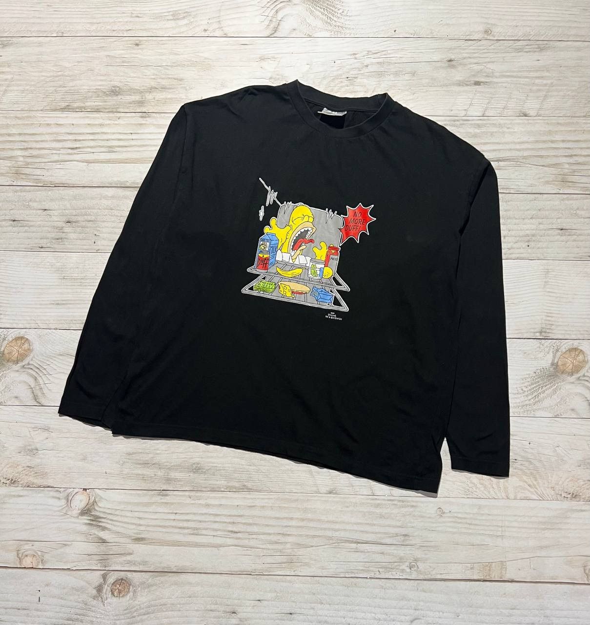 Simpsons Vintage Homer Simpson Long Sleeve 00s No Mure Duff T-Shirts, Hoodie, Sweatshirt