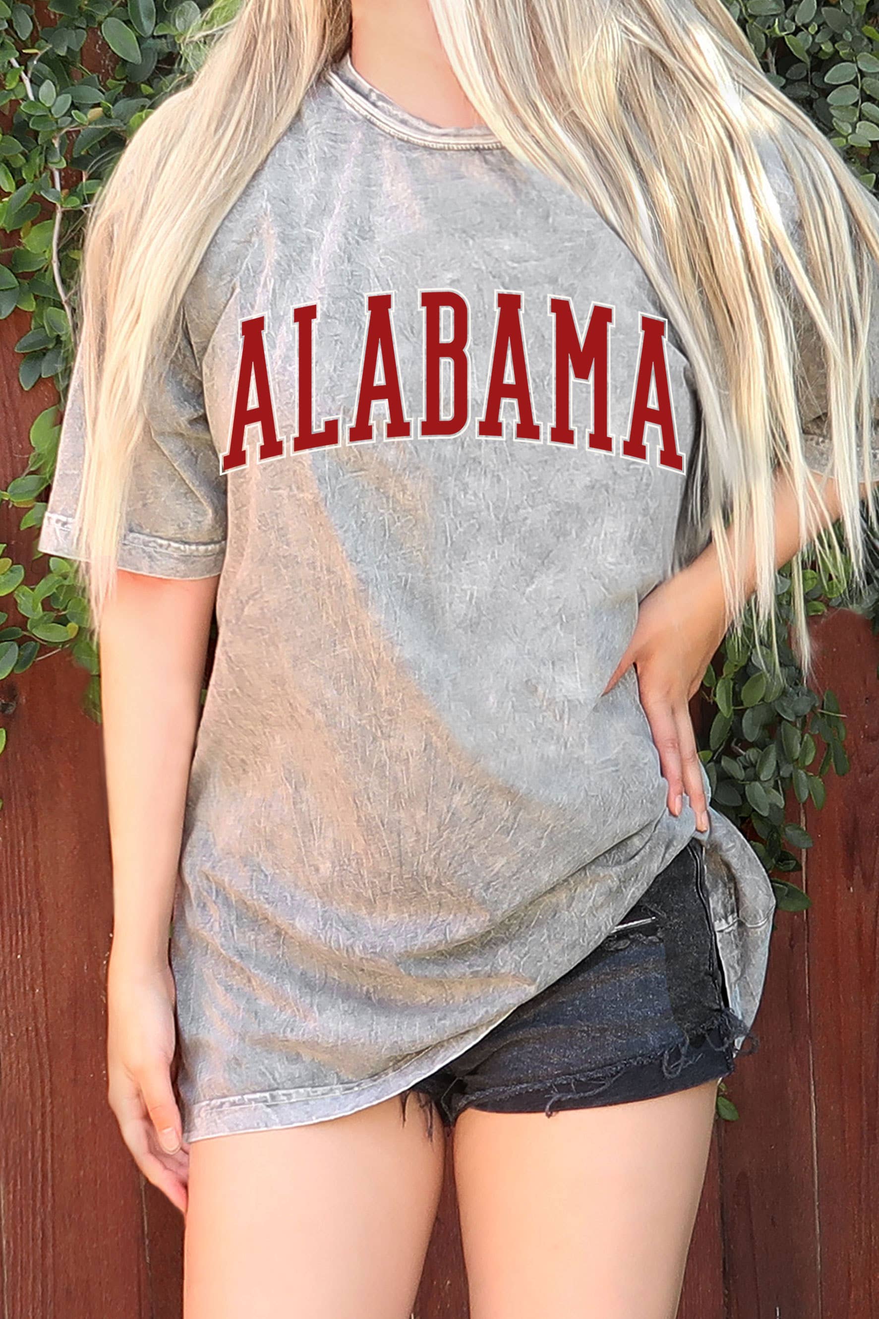 Alabama Puff Print Oversize Mineral Graphic Tshirt Hoodie, Sweatshirt | PodTeesHub.com