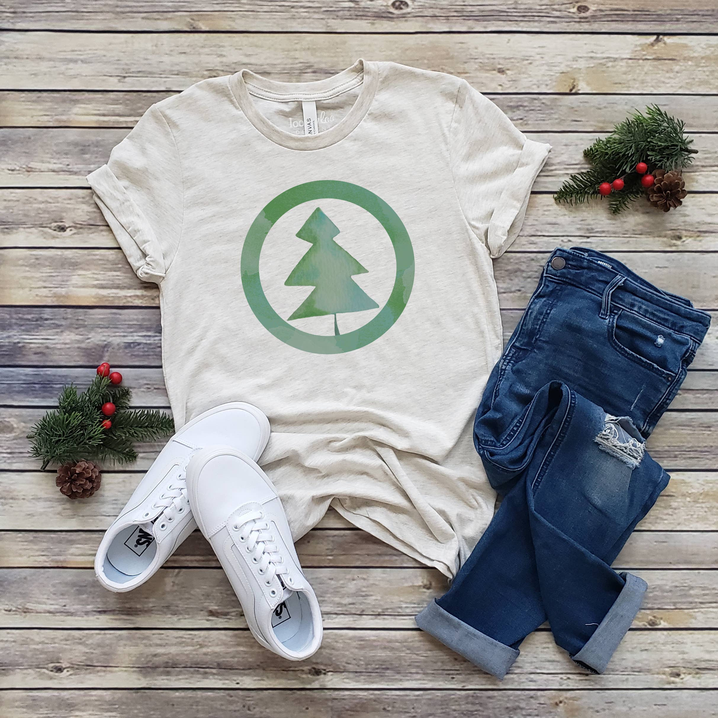Minimal Christmas Tree Tee | Christmas | Sizes XS-2XL Hoodie, Sweatshirt | PodTeesHub.com