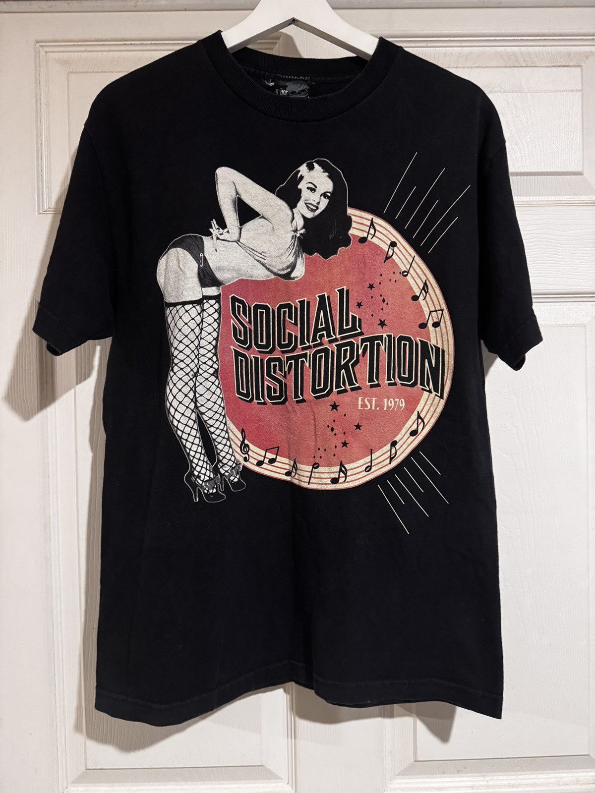 Band Tees Vintage Y2k Social Distortion Pinup Girl Tee Hoodie, Sweatshirt | PodTeesHub.com