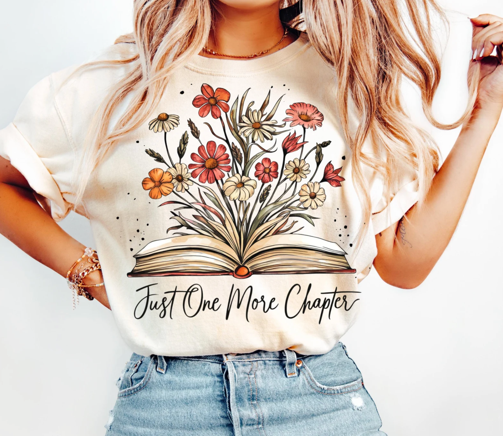 Just One More Chapter Tee Hoodie, Sweatshirt | PodTeesHub.com