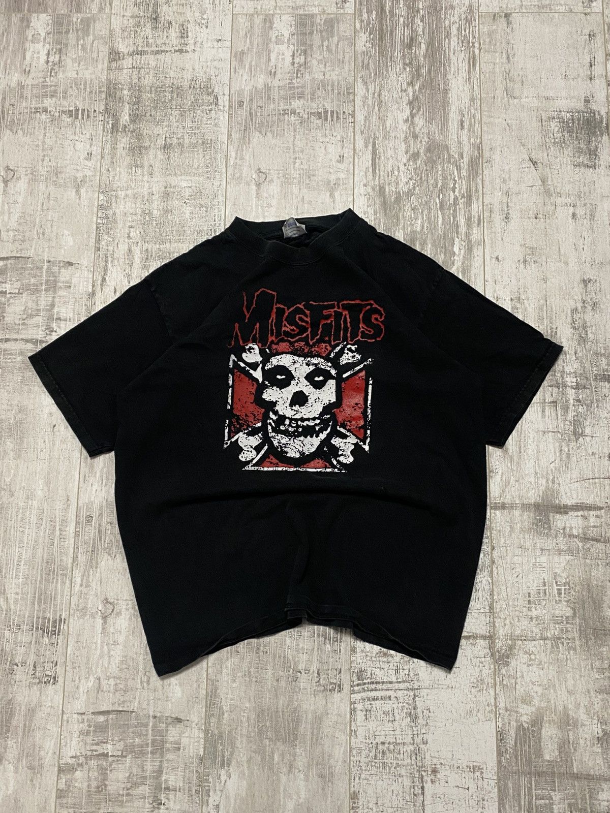 Band Tees Vintage Y2k 00s Misfits Big Logo Faded T Shirt Hoodie, Sweatshirt | PodTeesHub.com