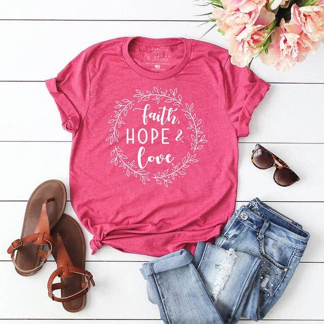 Faith Hope Love Graphic Tee Shirt Hoodie, Sweatshirt | PodTeesHub.com
