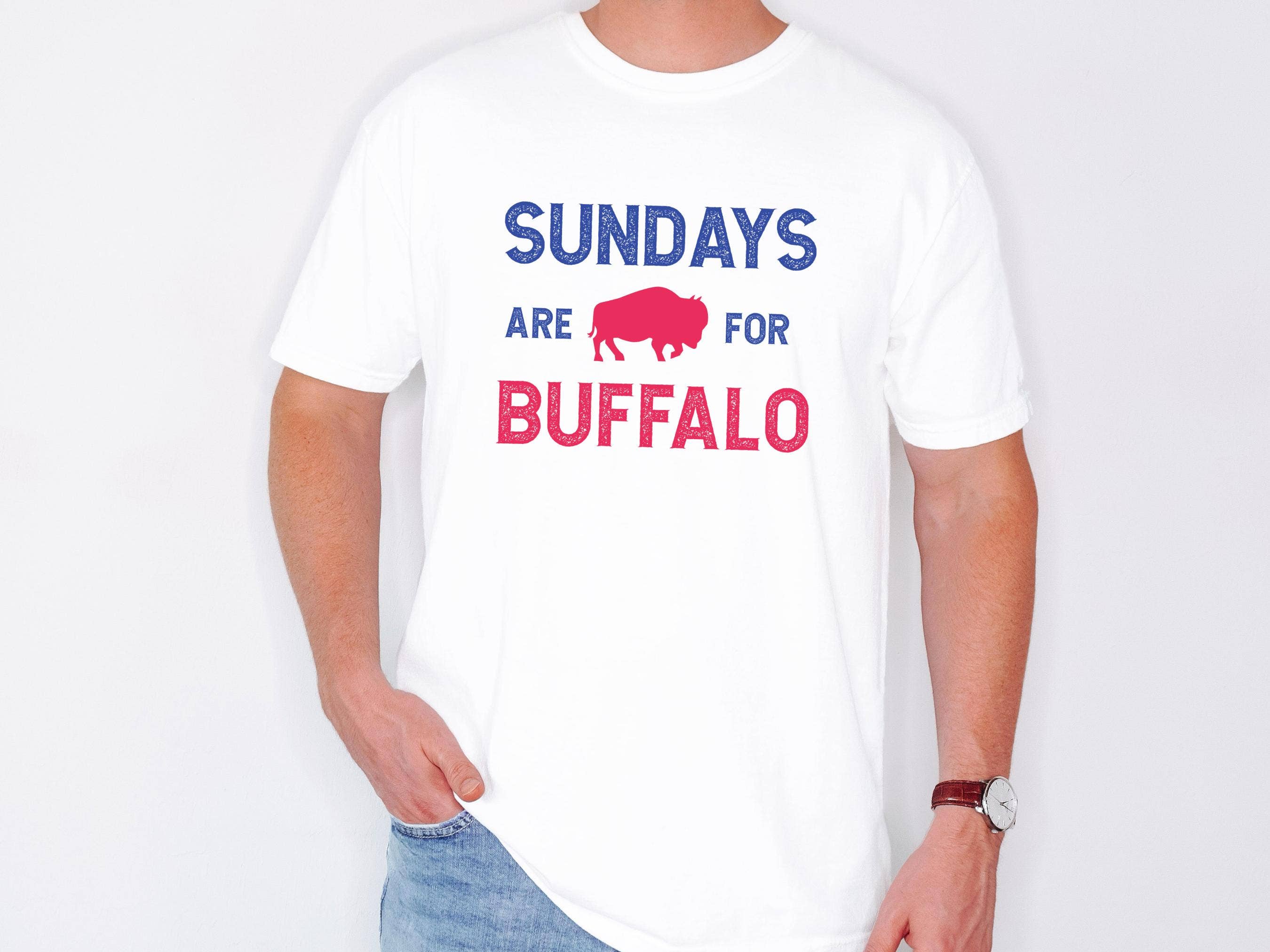Retro Buffalo Football Shirt – Comfort Colors Fan Sunday Tee Hoodie, Sweatshirt | PodTeesHub.com