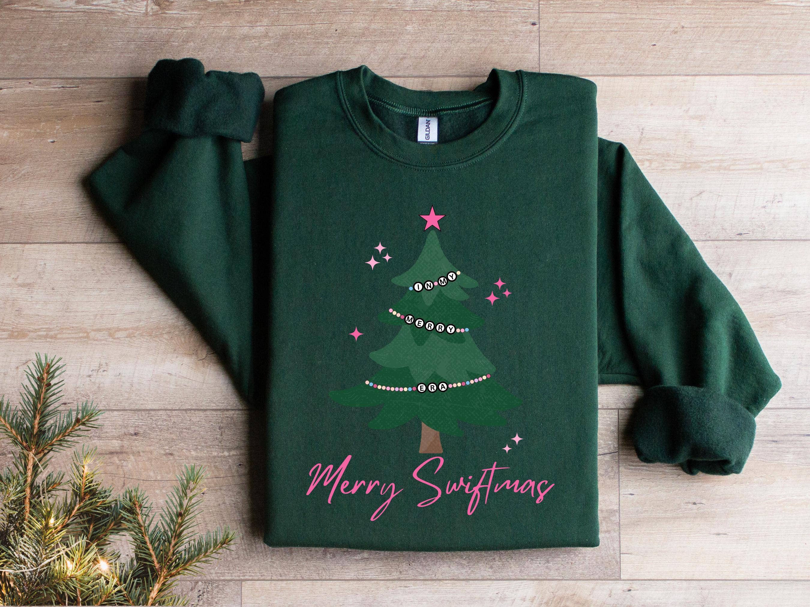 Merry Swiftmas Sweatshirt Xmas Gift Holiday Sweater Swiftie T-Shirts, Hoodie | PodTeesHub.com