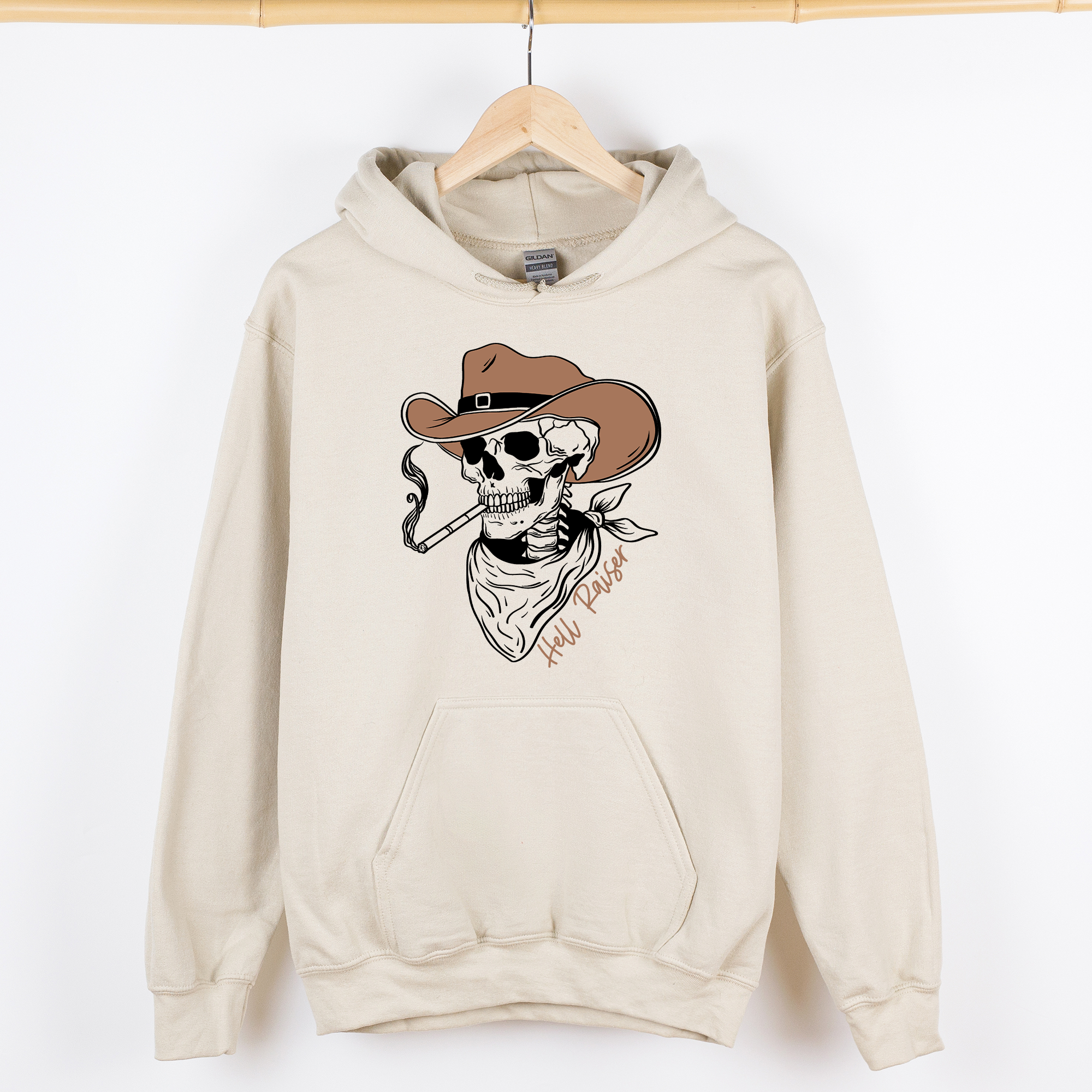Hell Raiser Skeleton Halloween Cowboy Country Western Hoodie T-Shirts, Sweatshirt | PodTeesHub.com