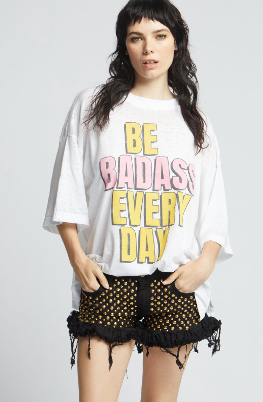 303390 - 1230 Be Bad Ass Burn Out One Size  Graphic Tee Hoodie, Sweatshirt | PodTeesHub.com