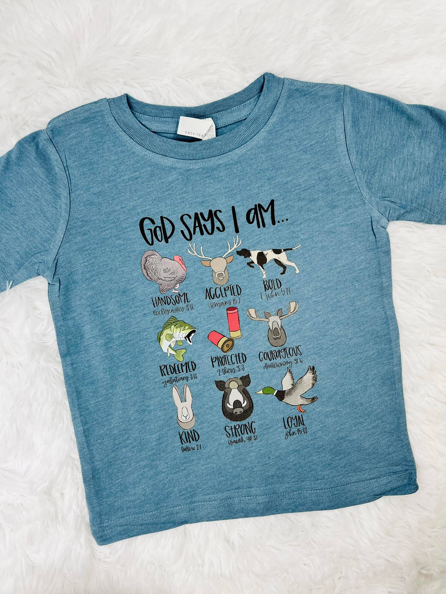 Kid's God Say's I Am Hunting Tee Hoodie, Sweatshirt | PodTeesHub.com