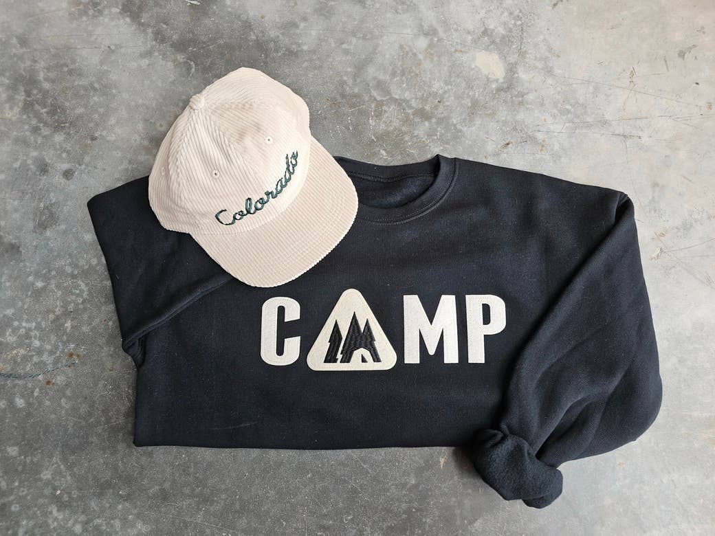 National Parks - Camp Felt Crewneck Sweatshirt T-Shirts, Hoodie | PodTeesHub.com
