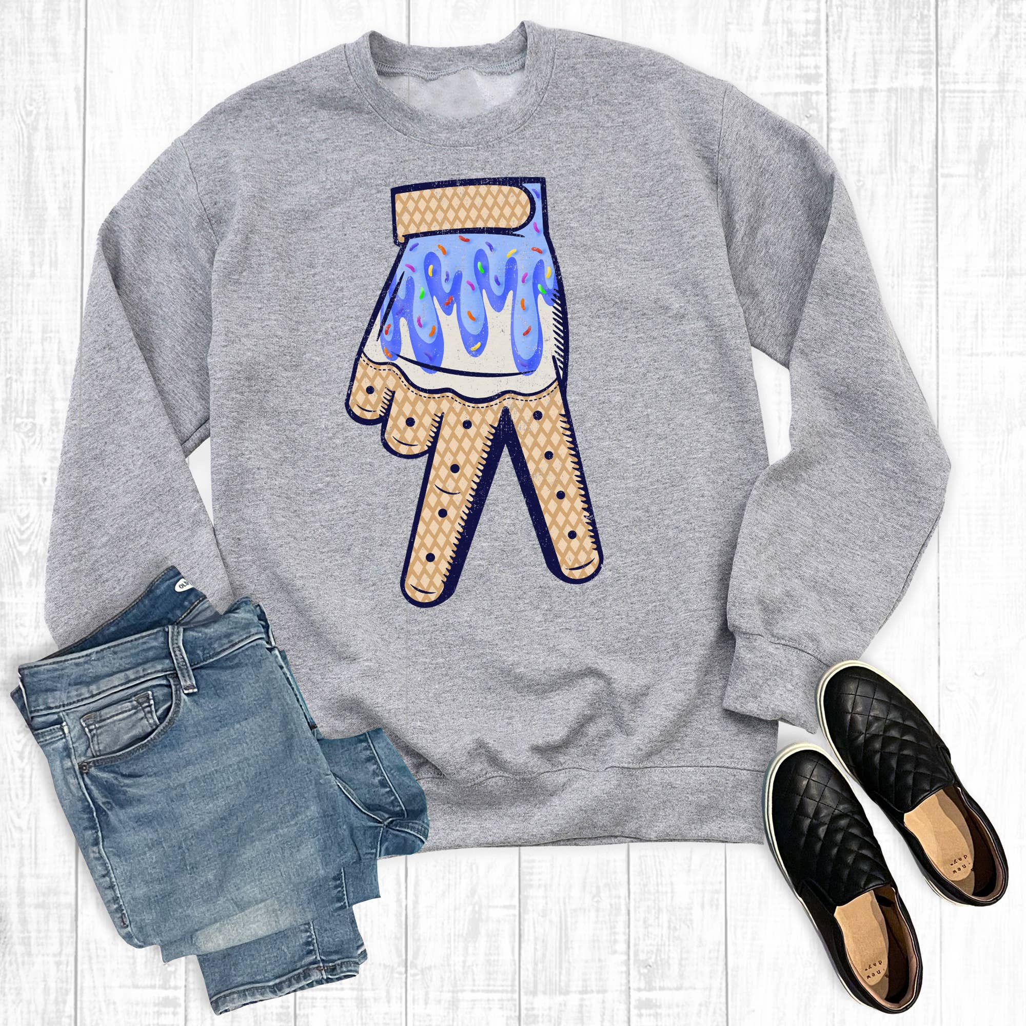 Ice Cream Batting Glove Sweatshirt T-Shirts, Hoodie | PodTeesHub.com