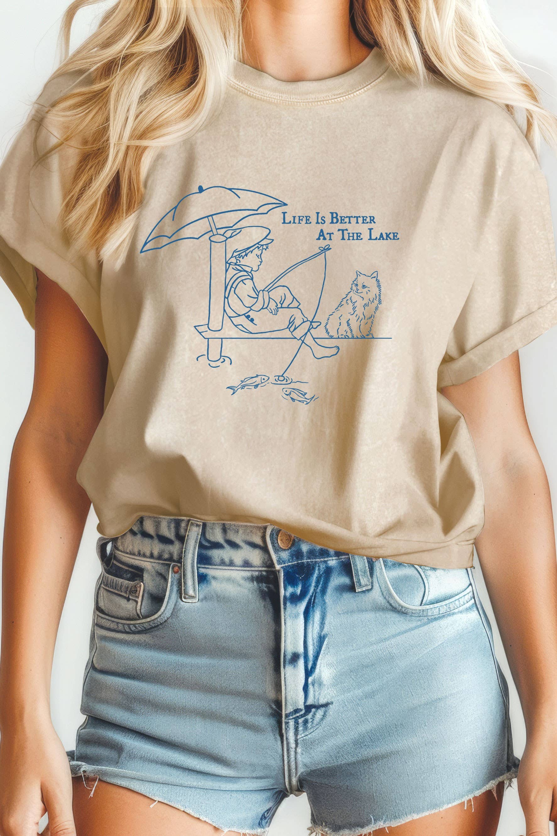 Life Is Better At the Lake Fishing Boy Mineral Graphic Tee Hoodie, Sweatshirt | PodTeesHub.com