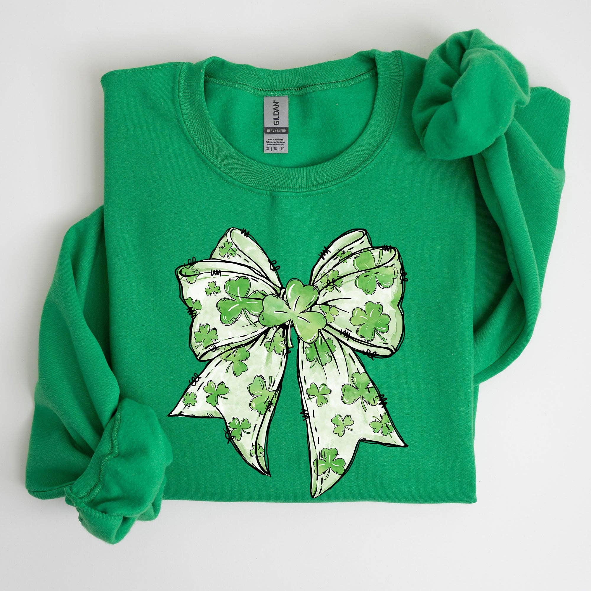 Coquette, St. Paddy's Day Bow, Clover Irish Lucky Sweatshirt T-Shirts, Hoodie | PodTeesHub.com