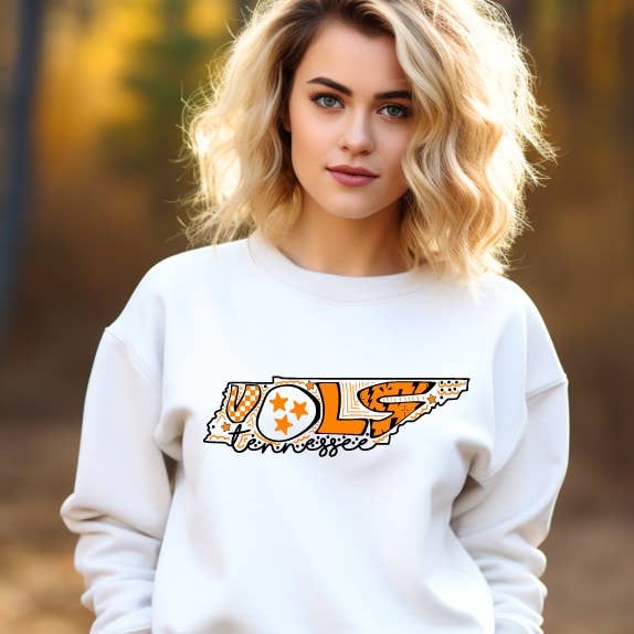 Tennessee Vols White Crew Sweatshirt Sale T-Shirts, Hoodie | PodTeesHub.com