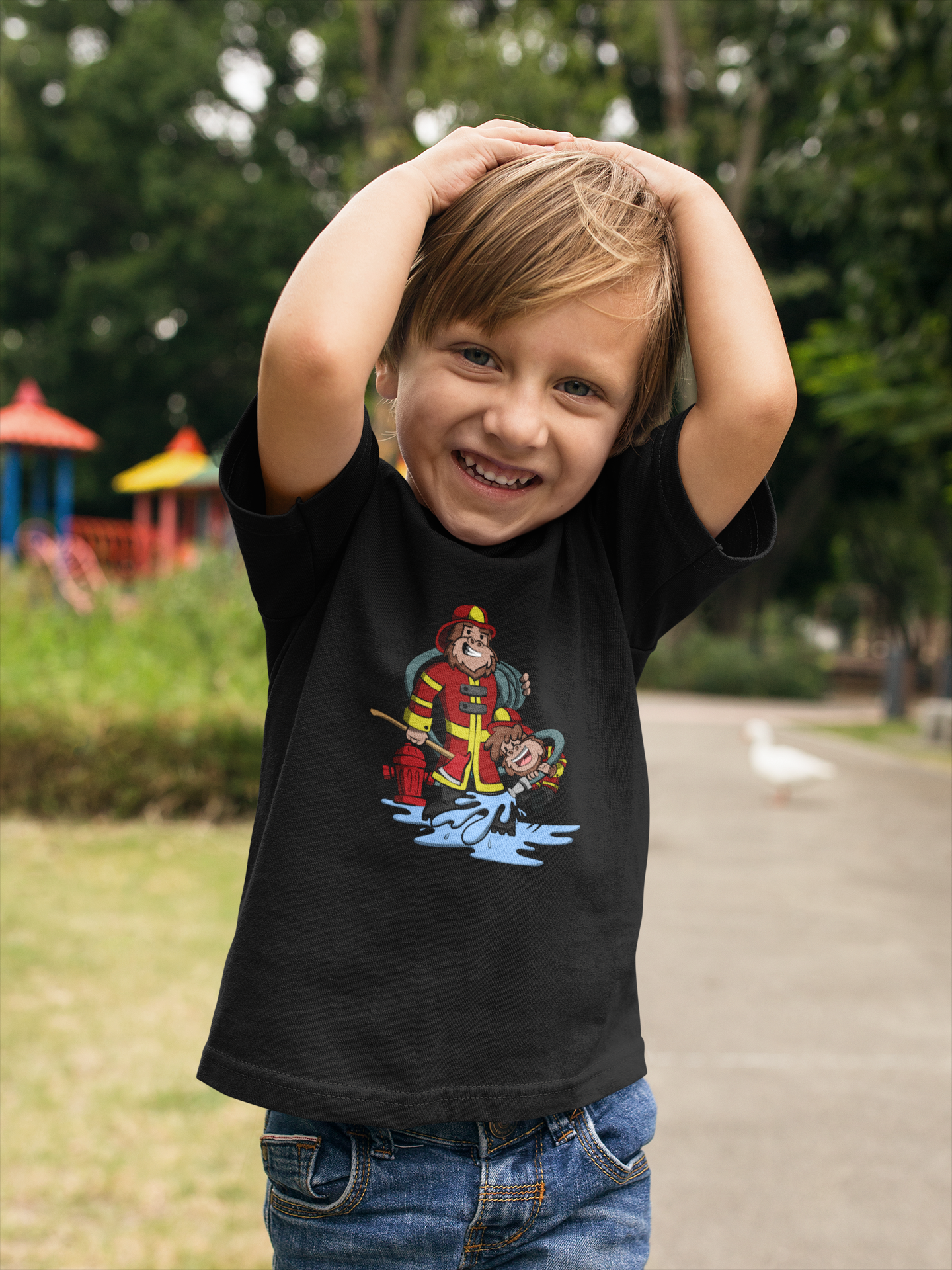 Sammie Squatch "Fire Fighters" Tshirt (Black) Hoodie, Sweatshirt | PodTeesHub.com