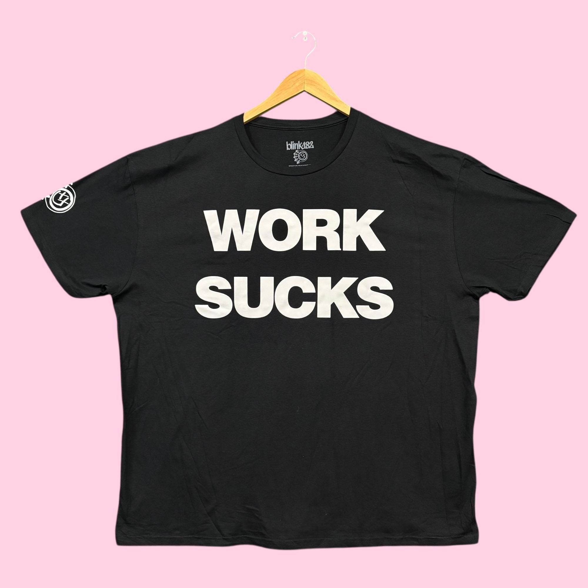 Band Tees Blink 182 All The Small Things Work Sucks Rock Band Tee Xxl Hoodie, Sweatshirt | PodTeesHub.com