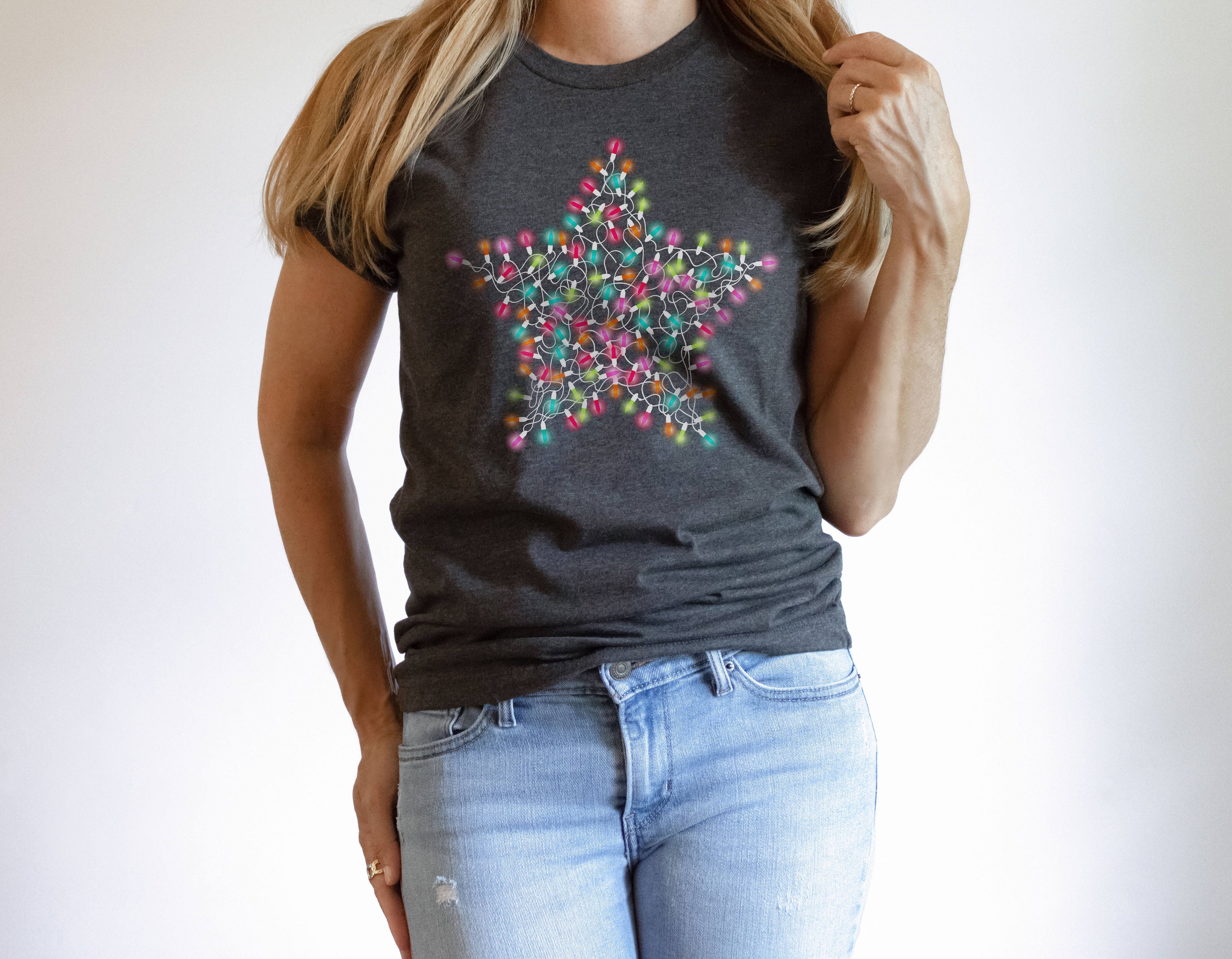 Star Lights Tee | Christmas | Sizes XS-2XL Hoodie, Sweatshirt | PodTeesHub.com