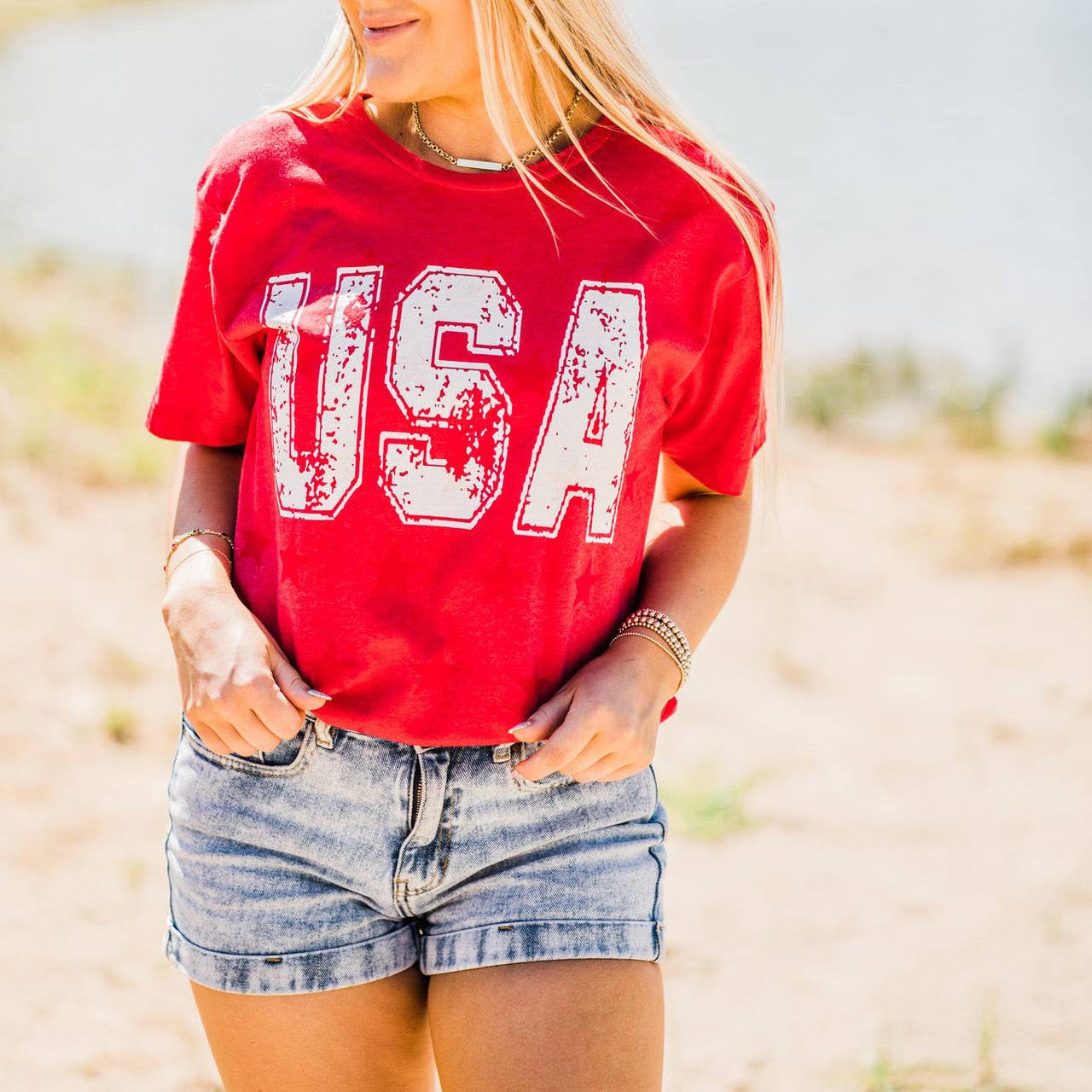 USA Red Stars Everyday Tee Hoodie, Sweatshirt | PodTeesHub.com