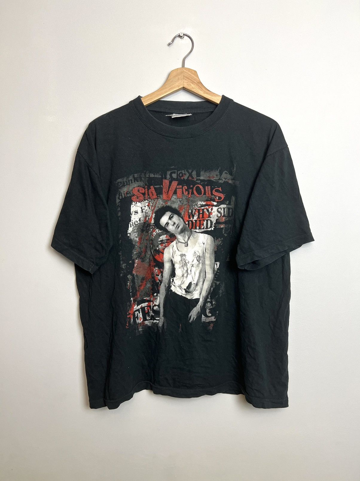 Vintage 90s Sid Vicious Sex Pistols Anarachy Punk Band Tee Hoodie, Sweatshirt | PodTeesHub.com