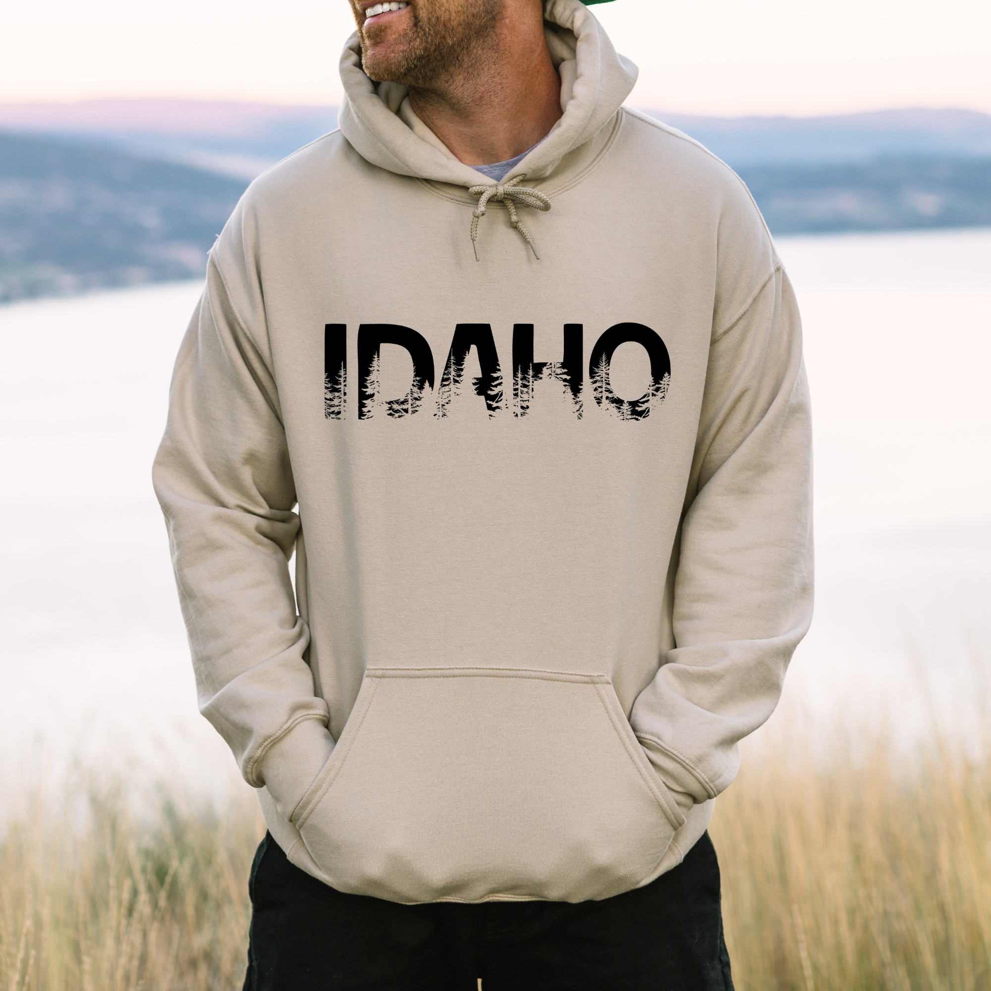 Idaho Trees Gildan Unisex Crewneck or Hoodie Sweatshirt T-Shirts | PodTeesHub.com
