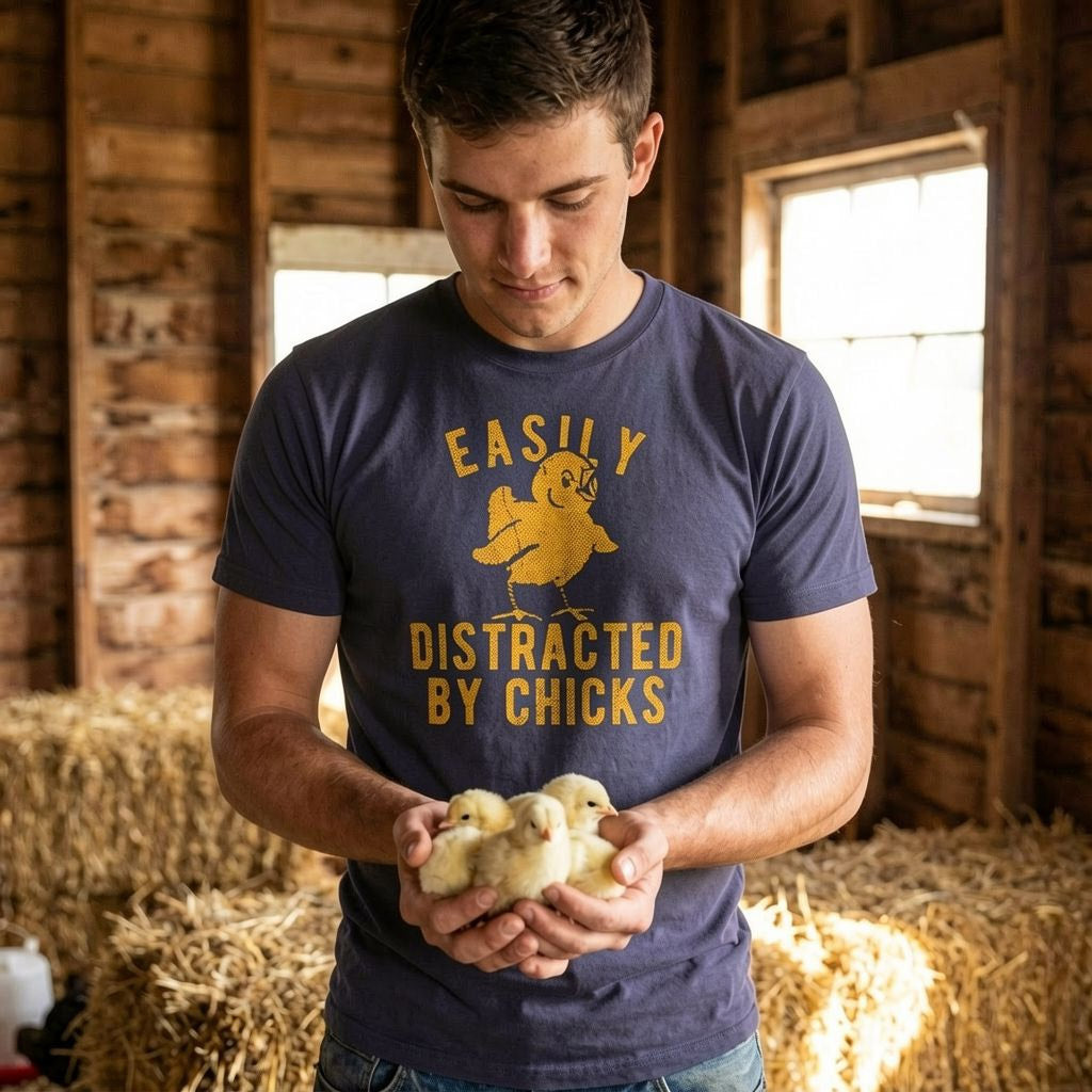 Easily Distracted By Chicks Men's T Shirt