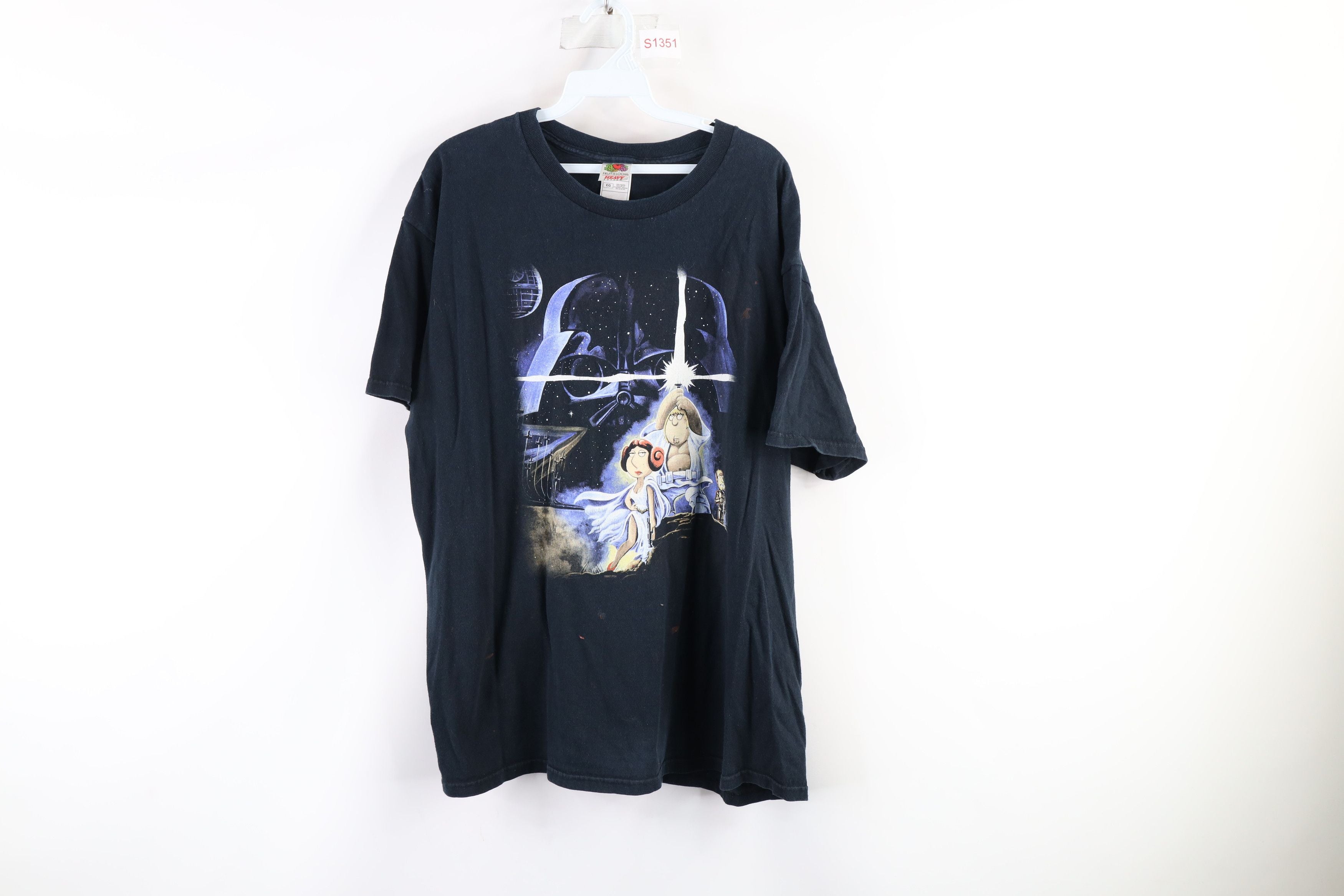 Vintage Y2k Fox Family Guy Wars Parody T Shirt Black Cotton Hoodie, Sweatshirt | PodTeesHub.com