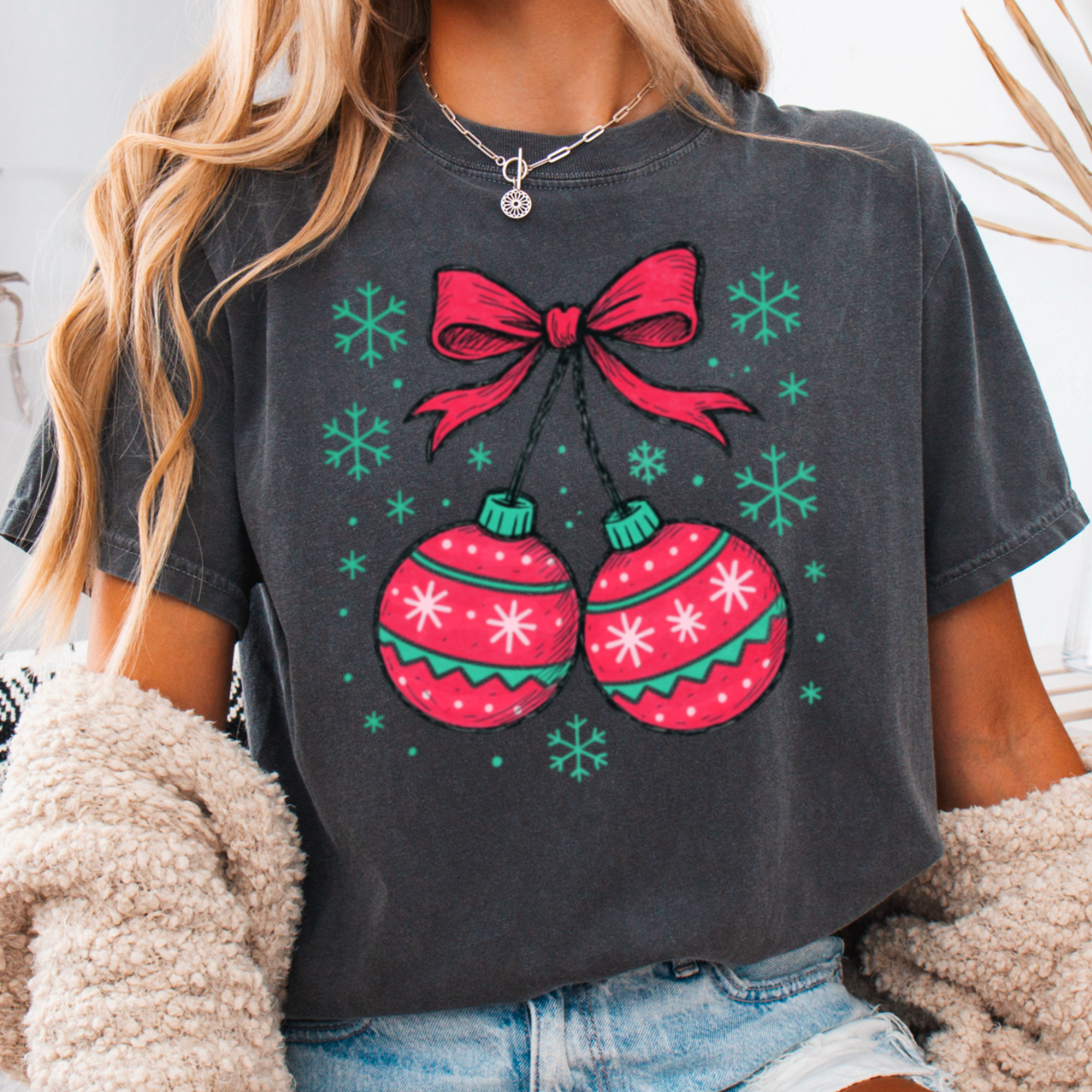 Christmas Cherries Christmas 2025 Shirt | Comfort Color Hoodie, Sweatshirt | PodTeesHub.com