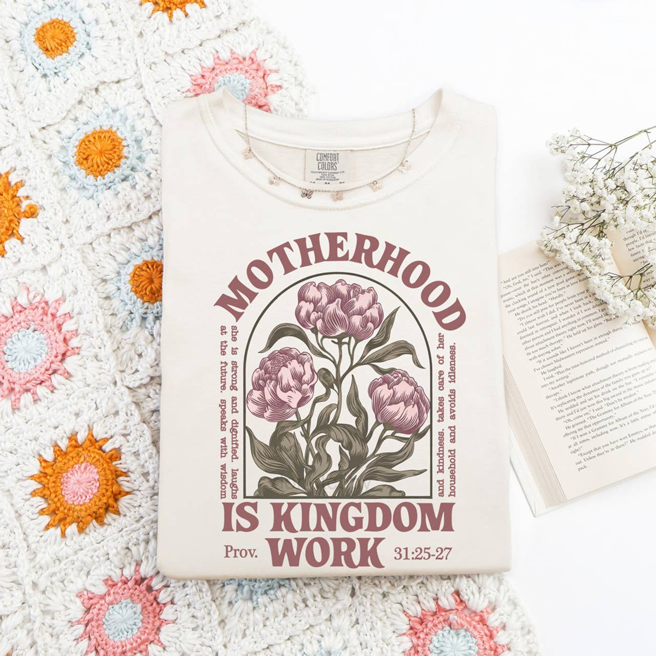 Motherhood Is Kingdom Work Tee Hoodie, Sweatshirt | PodTeesHub.com