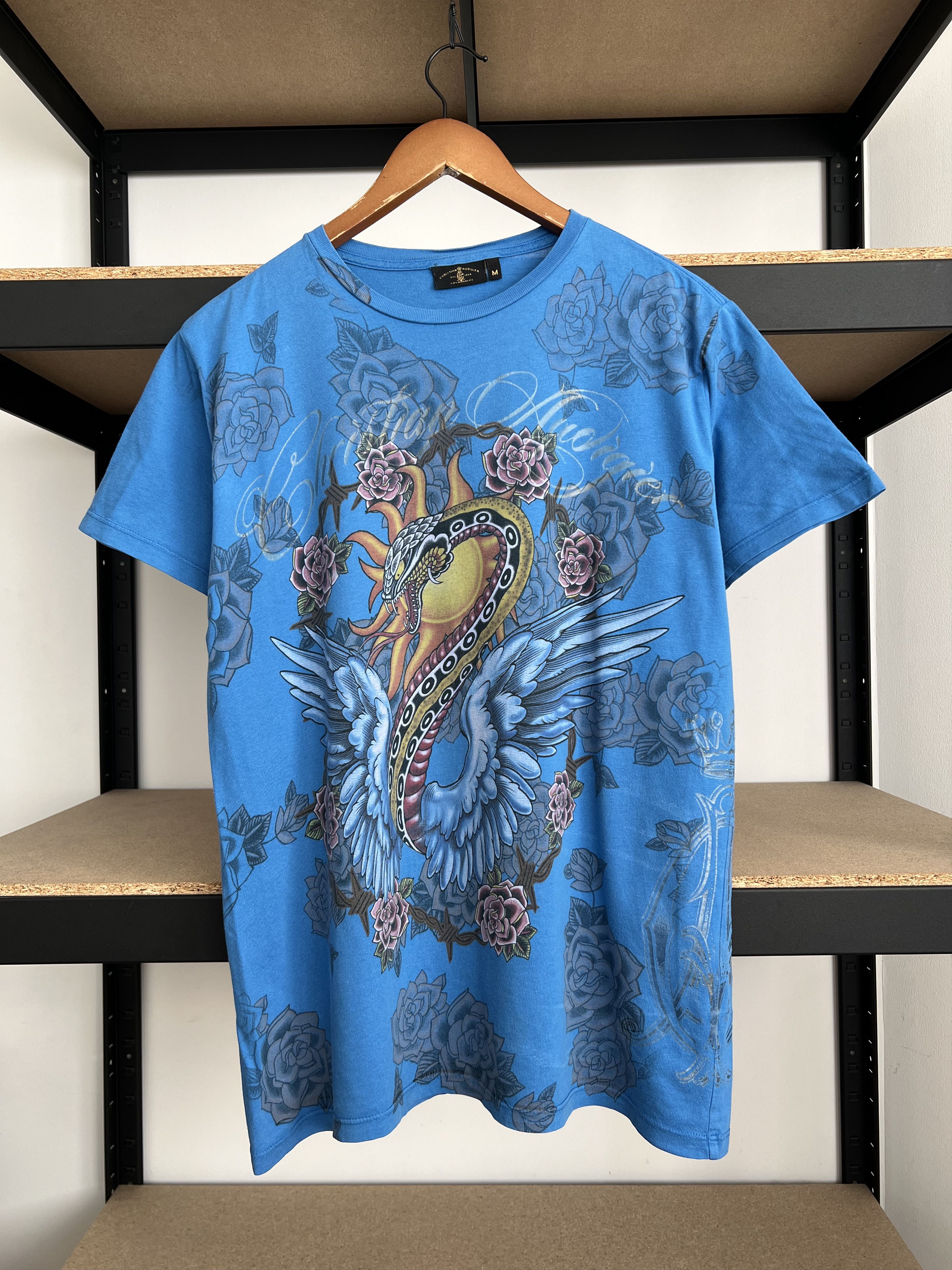 Audigier Christian Audigier Ed Hardy Snake Rose Tattoo Y2k T Shirt Hoodie, Sweatshirt | PodTeesHub.com