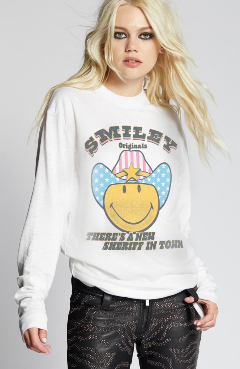 302867 - 1030 Smiley New Sheriff Fitted Sweatshirt T-Shirts, Hoodie | PodTeesHub.com