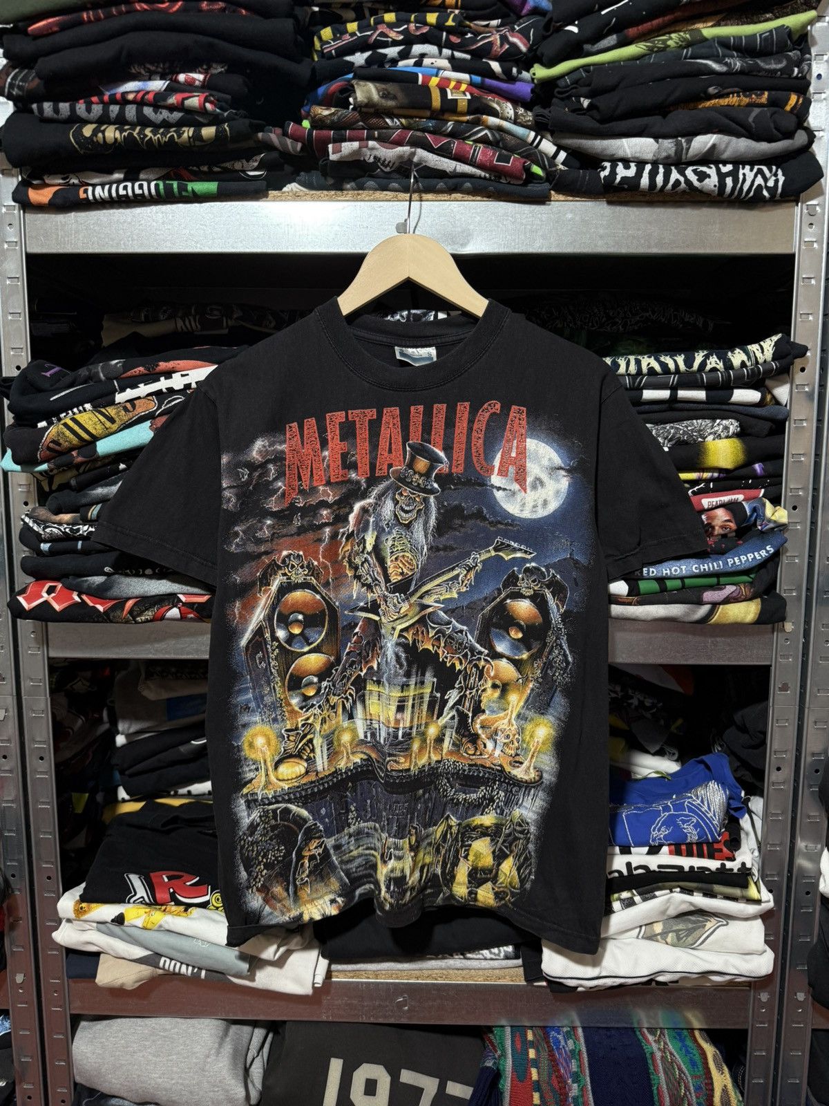 Vintage 90 S Metallica Aop Rock Band Retro T Shirt Y2k Hype Hoodie, Sweatshirt | PodTeesHub.com