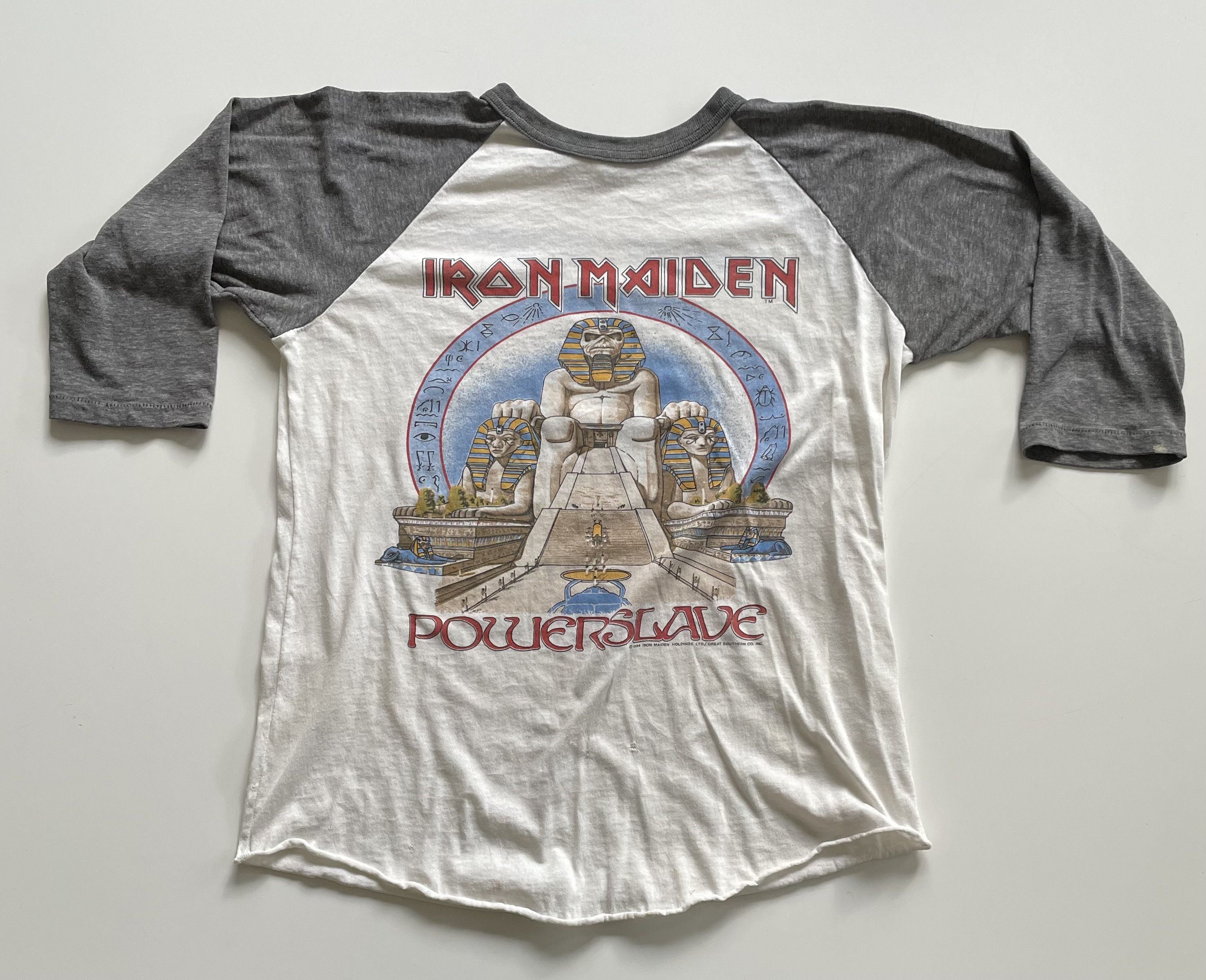 Iron Maiden X Vintage Iron Maiden Powerslave World Slavery Tour 84 85 T Shirt Hoodie, Sweatshirt | PodTeesHub.com