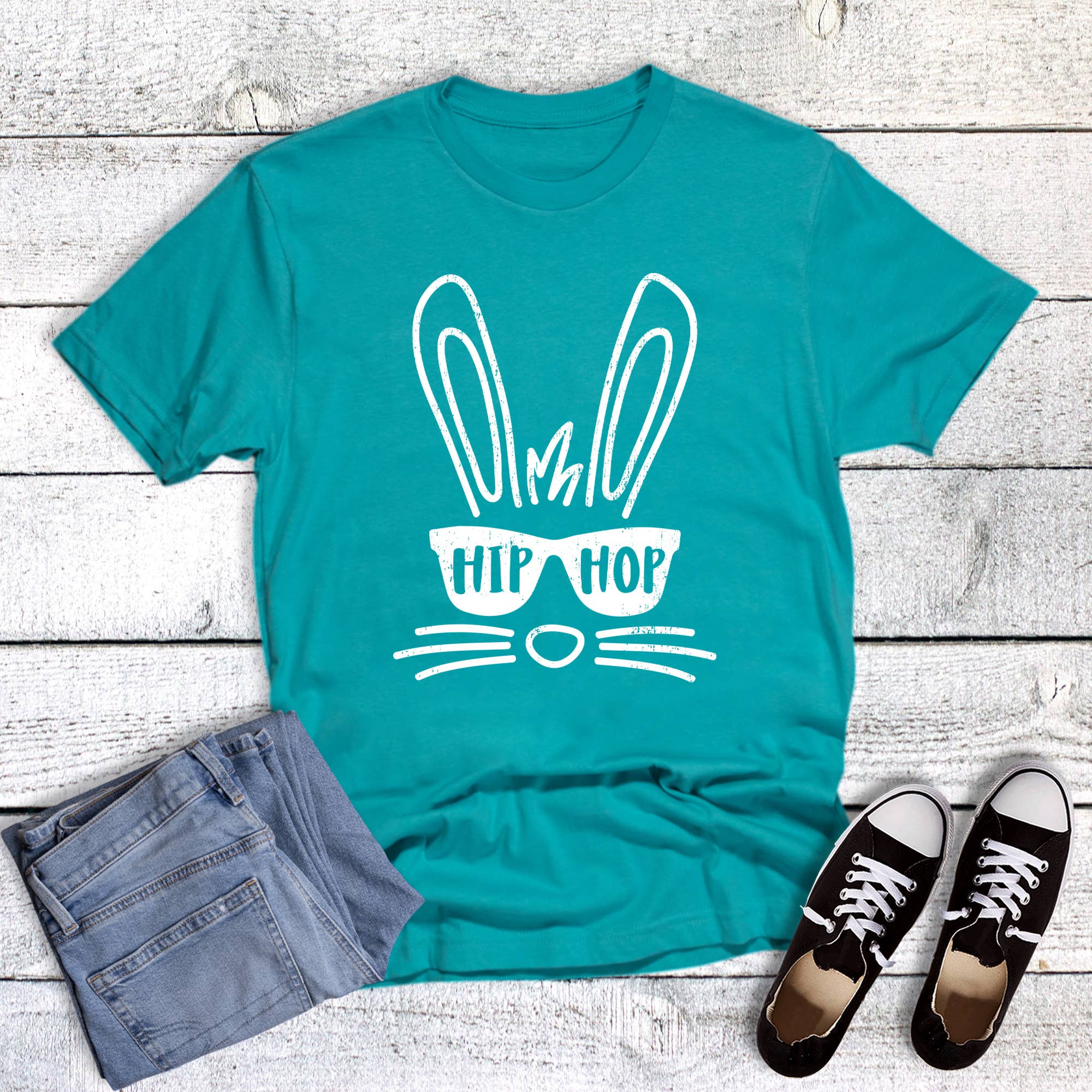 Easter Bunny Hip Hop Sunglassess Graphic Tee Hoodie, Sweatshirt | PodTeesHub.com
