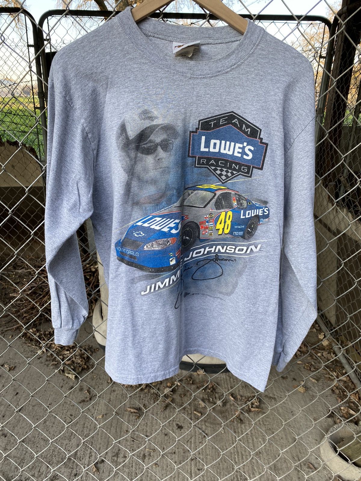 Vintage Nascar Y2k Long Sleeve Jimmie Johnson Shirt Hoodie, Sweatshirt | PodTeesHub.com