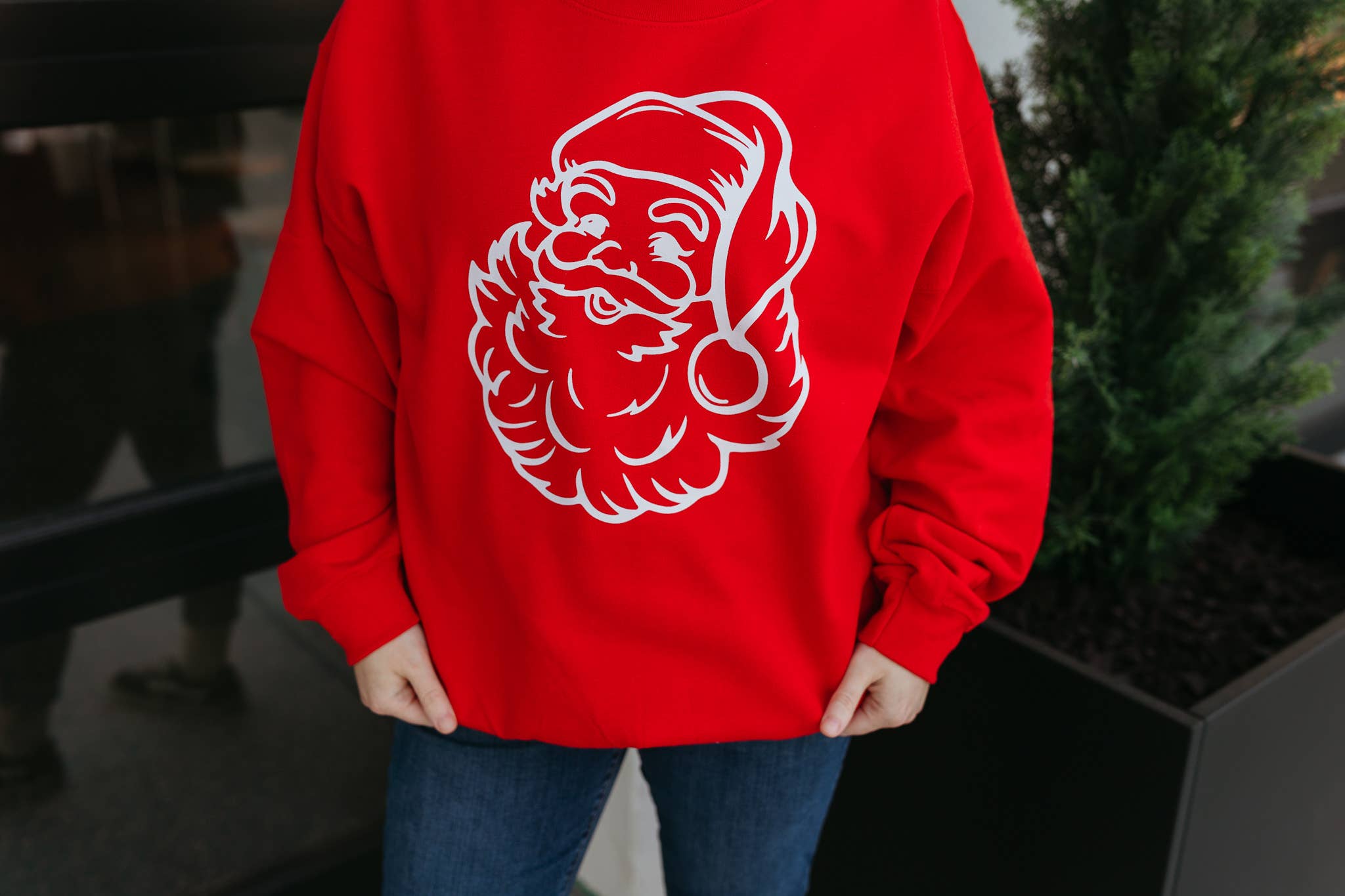 Santa Head Christmas - Christmas Graphic Sweatshirt T-Shirts, Hoodie | PodTeesHub.com