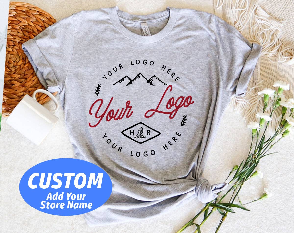 Custom Your Small Business or Store Logo T-Shirt Hoodie, Sweatshirt | PodTeesHub.com