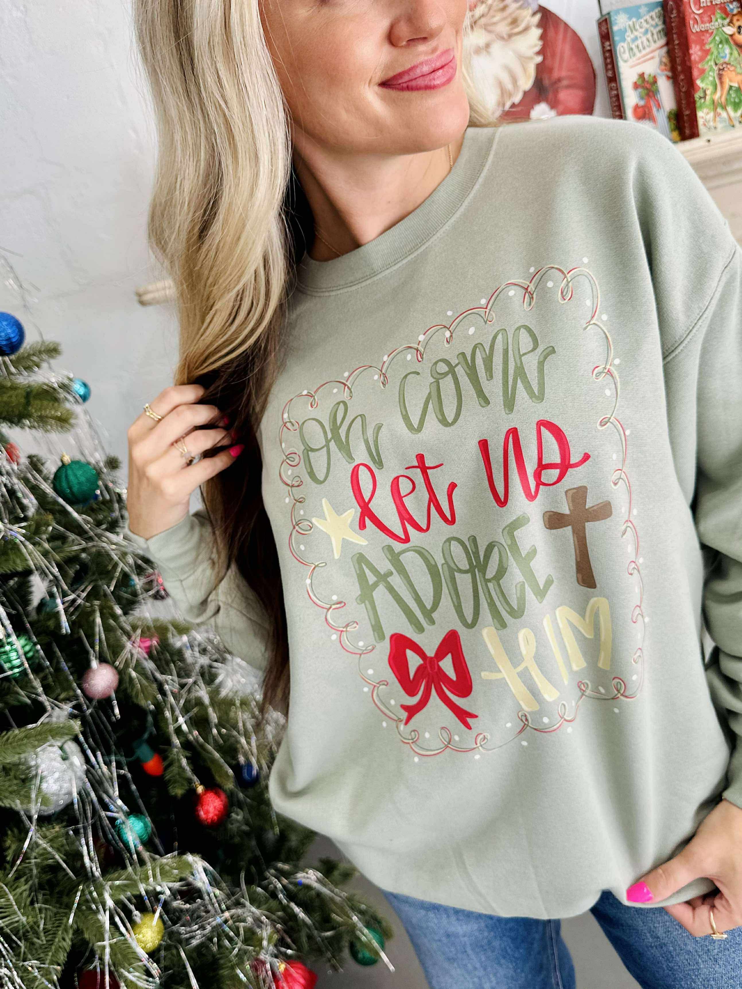 O Come Christmas Dtf Graphic Tee Hoodie, Sweatshirt | PodTeesHub.com