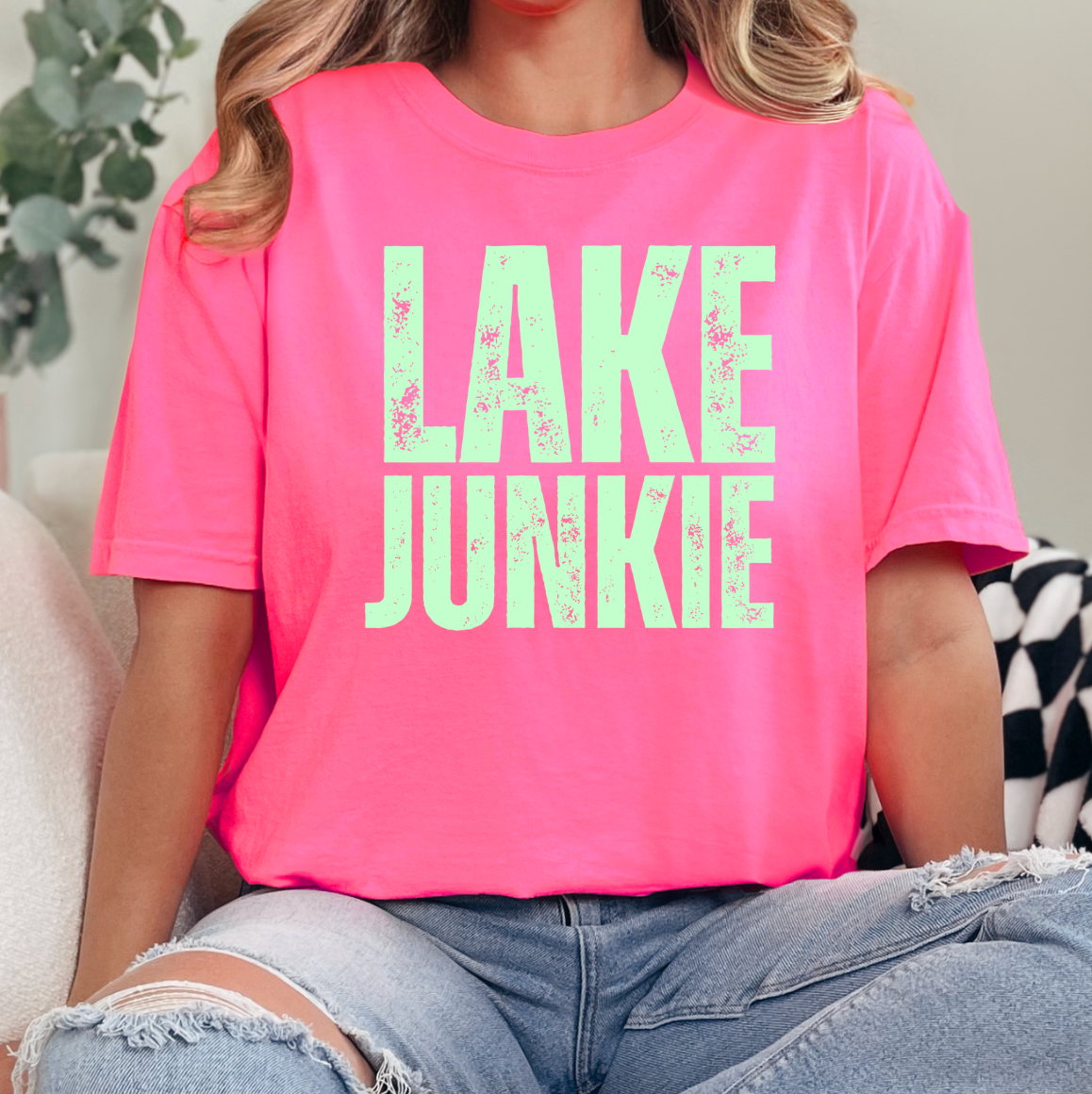 Lake Junkie Comfort Color Tee Hoodie, Sweatshirt | PodTeesHub.com