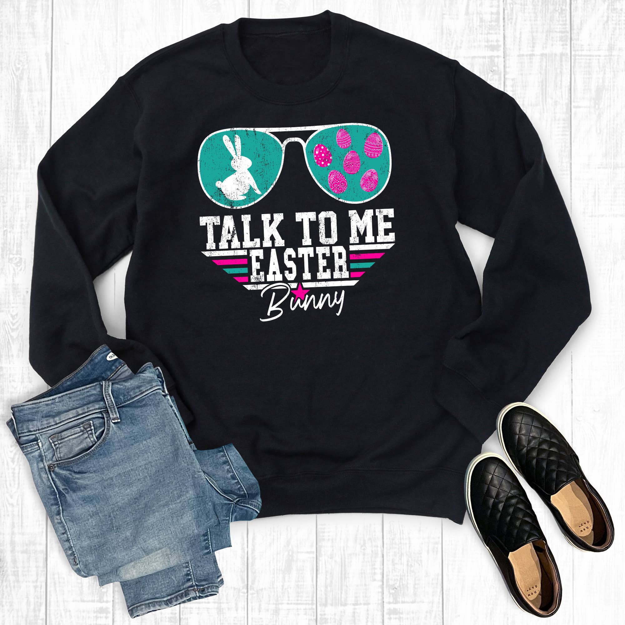 Talk To Me Easter Bunny Sweatshirt T-Shirts, Hoodie | PodTeesHub.com