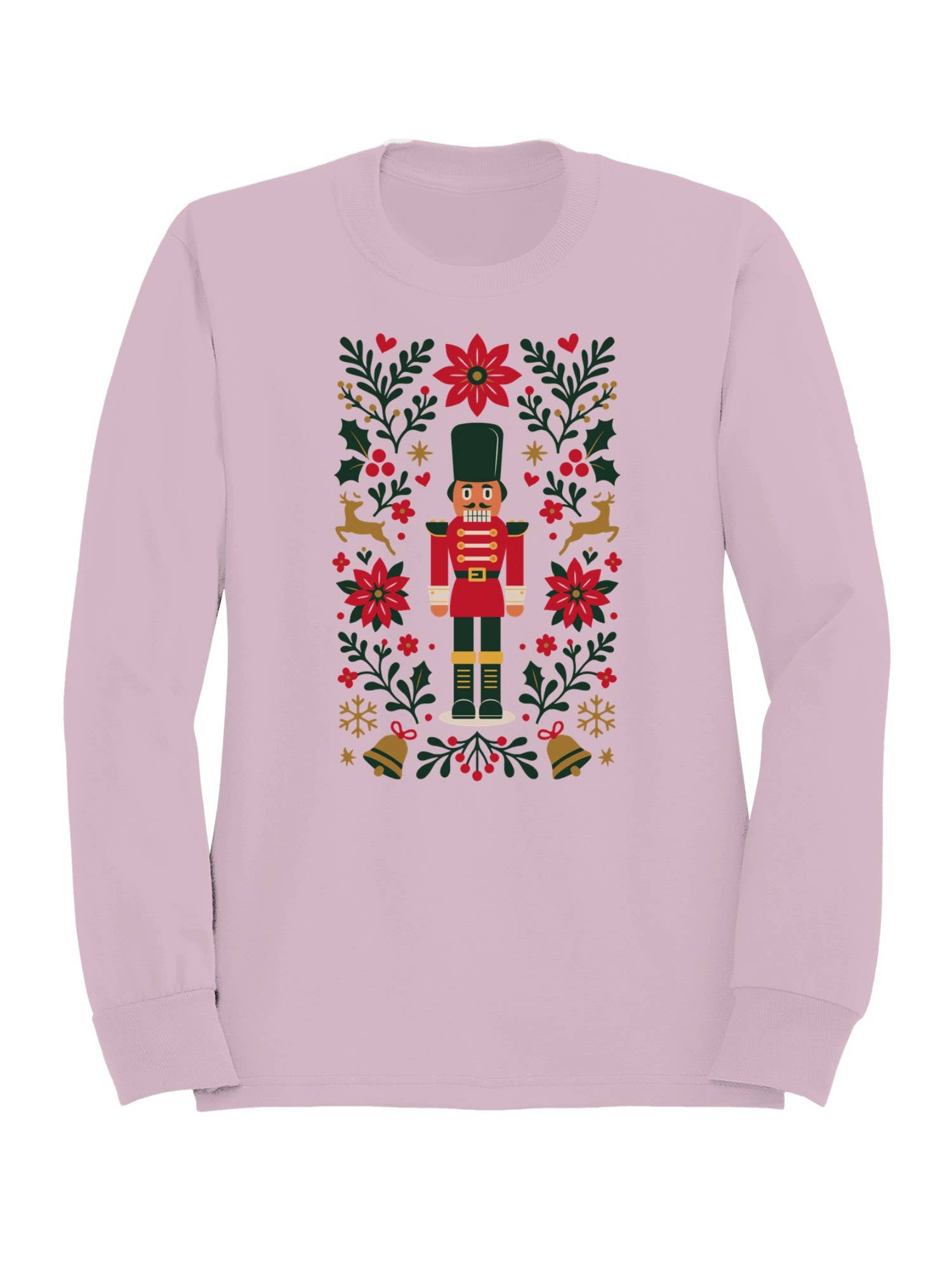 Festive Nutcracker and Florals Design Women's Sweatshirt T-Shirts, Hoodie | PodTeesHub.com