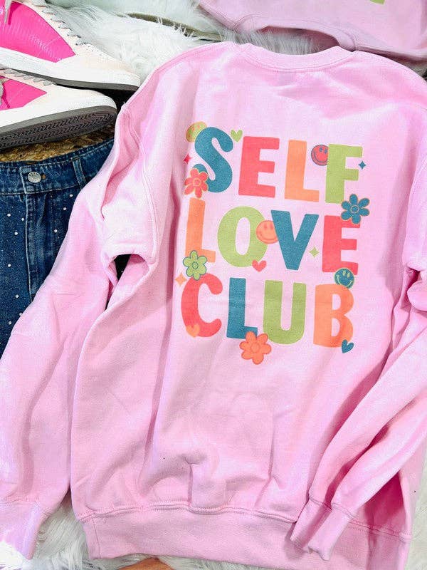 Self Love Club Front and Back Sweatshirt T-Shirts, Hoodie | PodTeesHub.com