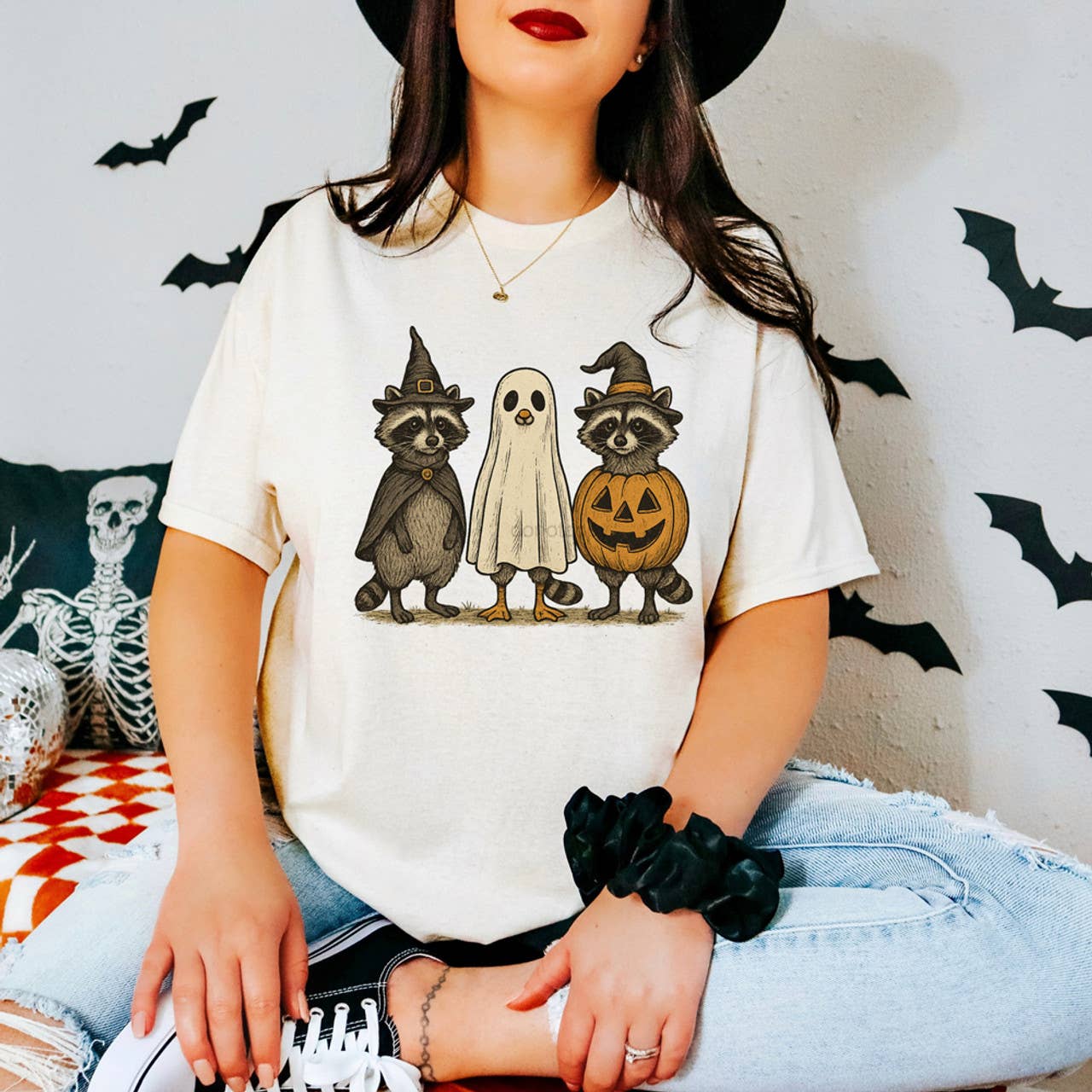 Halloween Raccoons Tee Hoodie, Sweatshirt | PodTeesHub.com