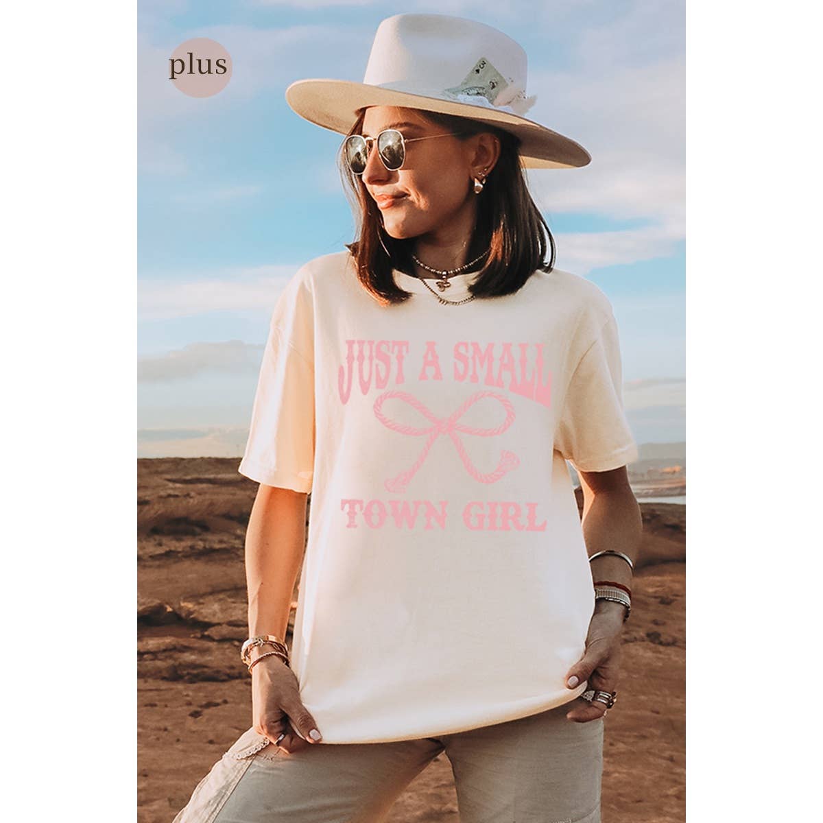 Just A Small Town Girl Vintage Graphic Plus Tee Hoodie, Sweatshirt | PodTeesHub.com