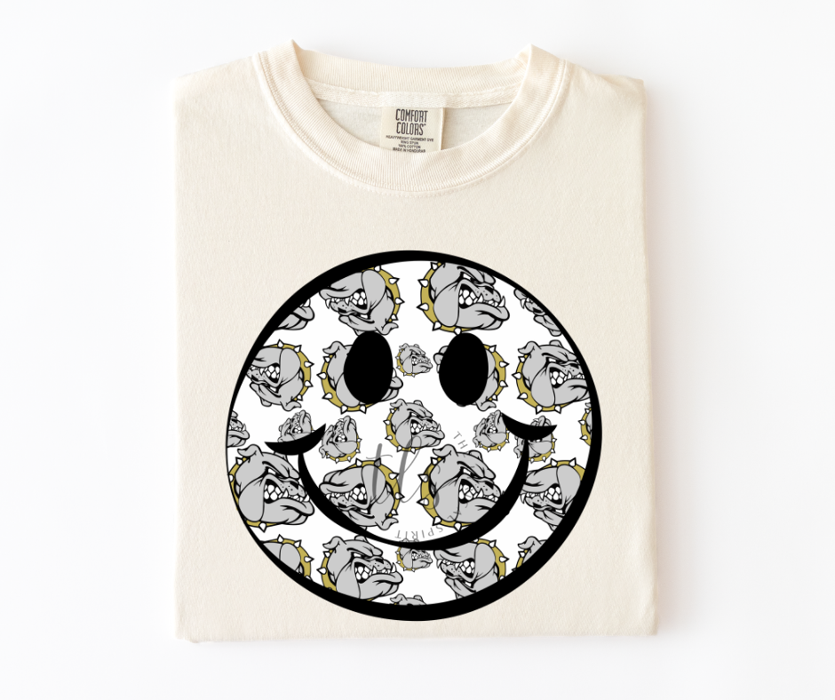 Exclusive Bulldogs Smiley T-Shirt Hoodie, Sweatshirt | PodTeesHub.com